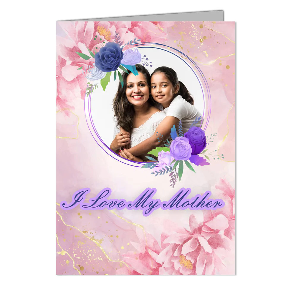 Love You Mummy    - Customized Greeting Card - Add Your Own Photo