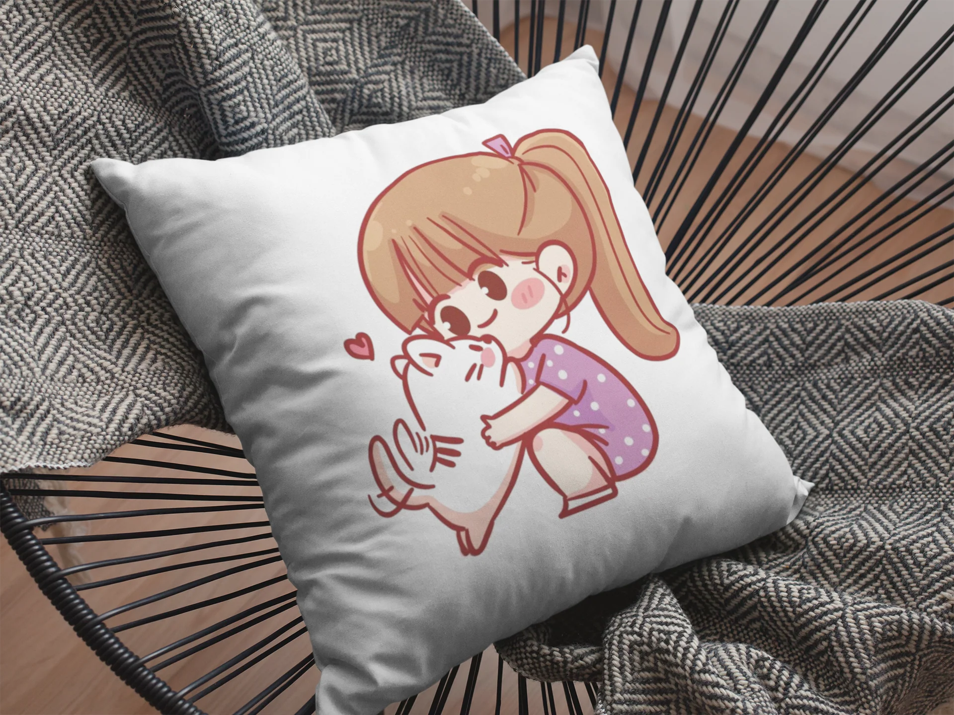 Love you Printed Cushion - Image 2