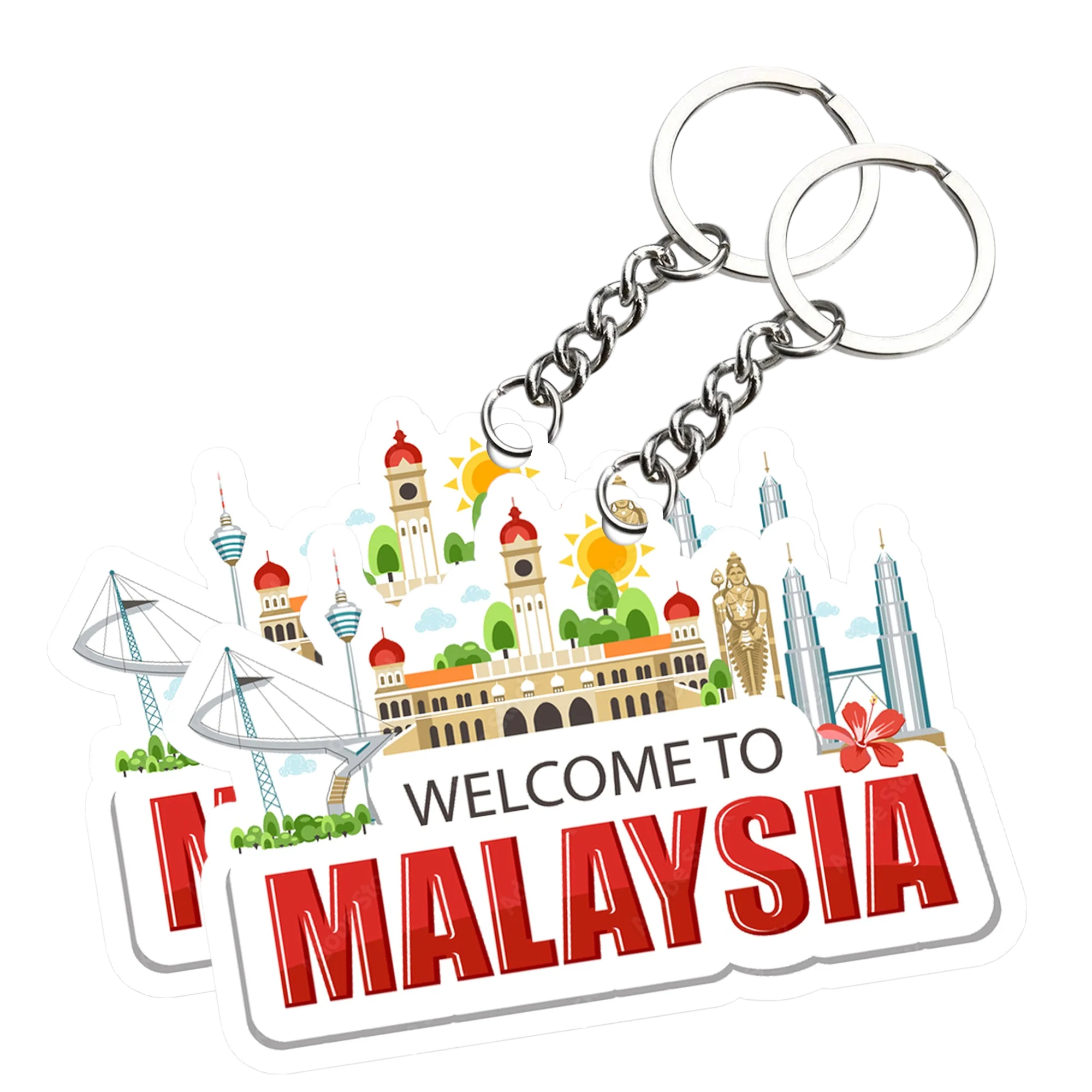 Malaysia City Key chain ( Set of 2 ) - Image 2