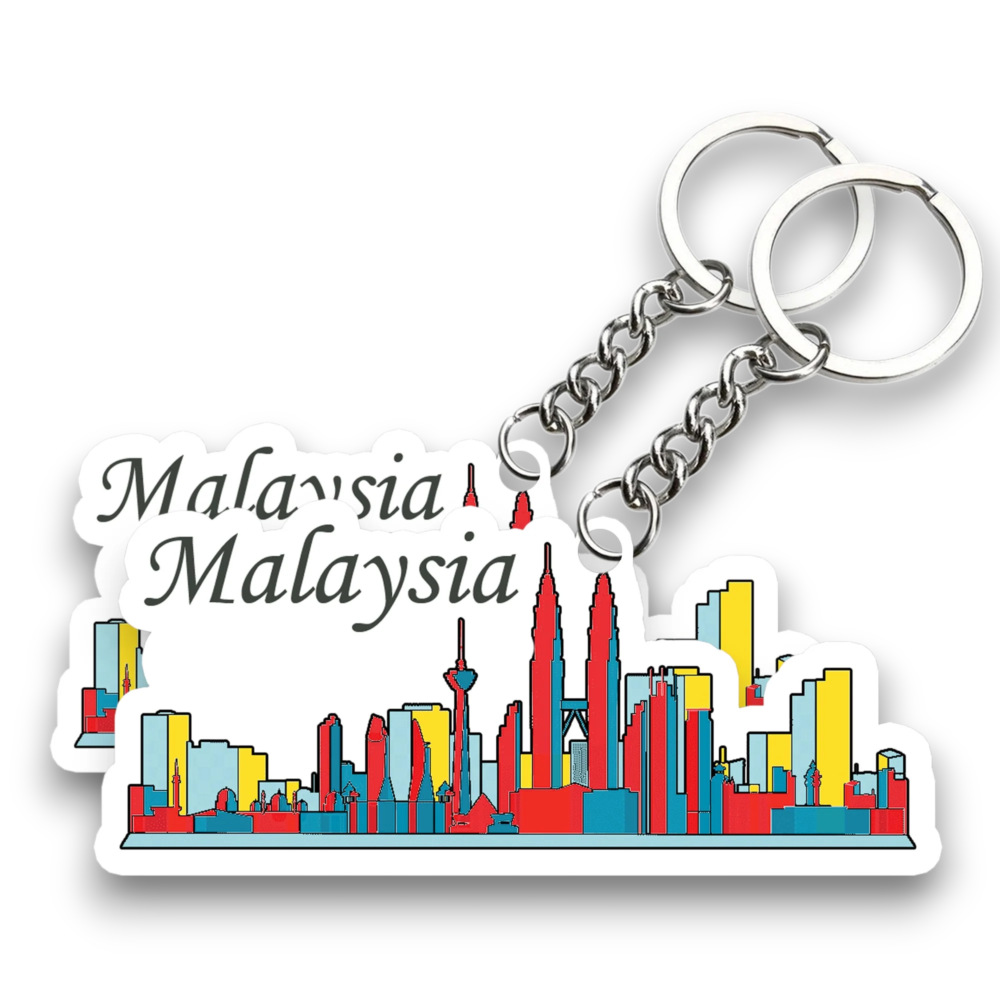 Malaysia City  Key chain ( Set of 2 ) - Image 2