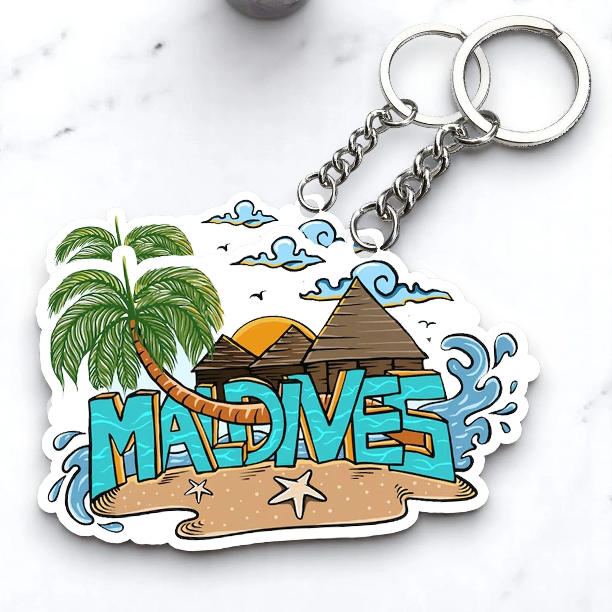 Maldives  Key chain ( Set of 2 )