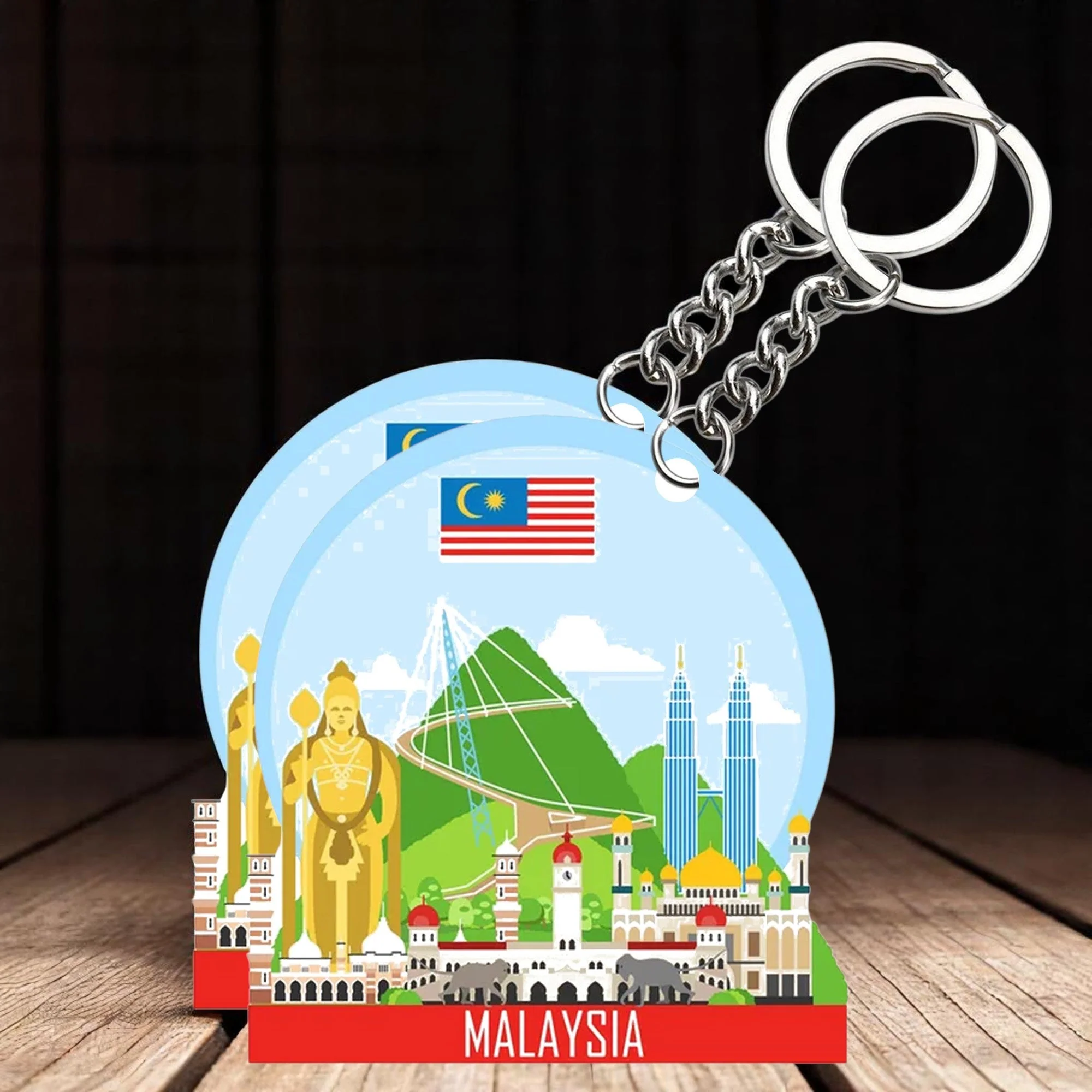 Malesia Beautiful Key chain ( Set of 2 )