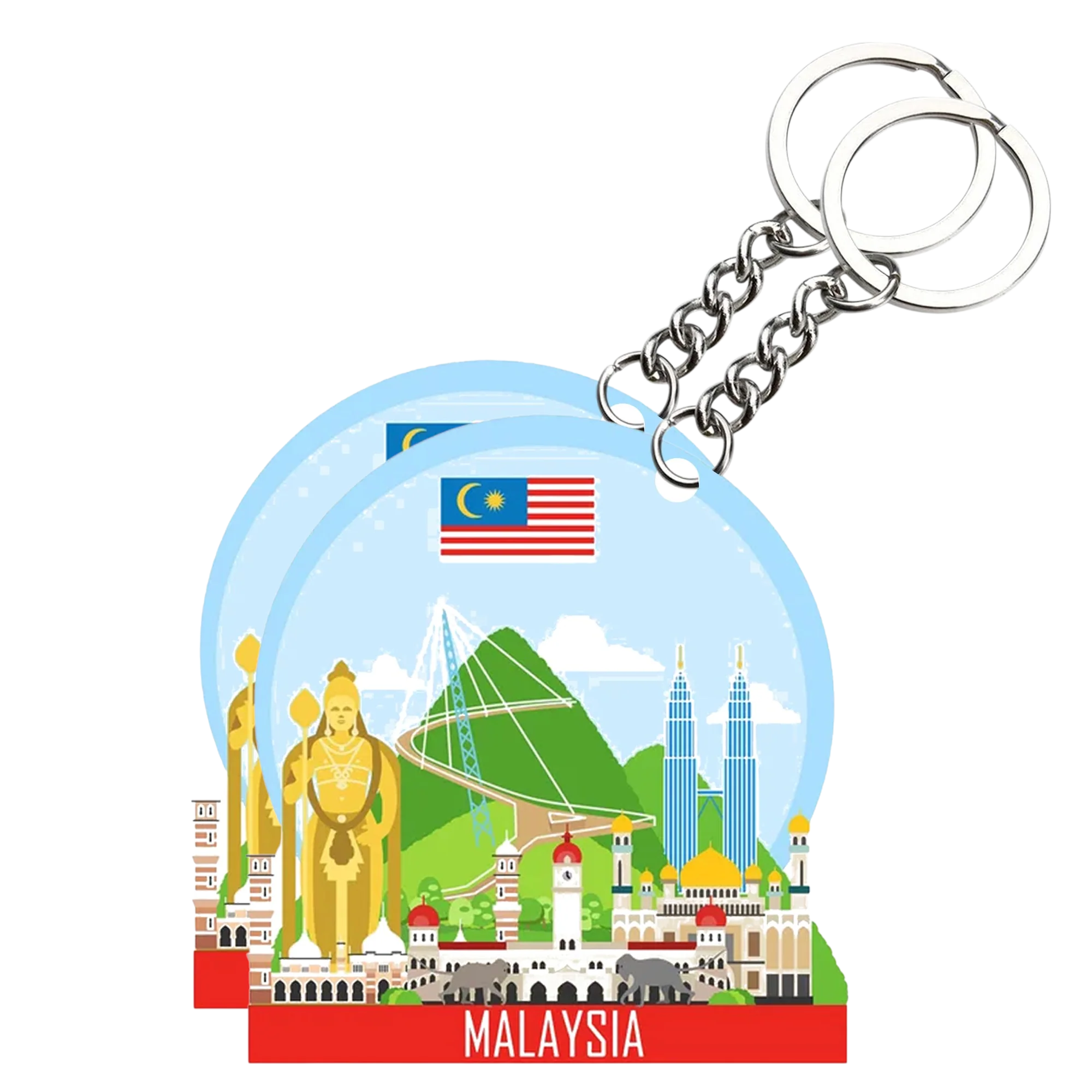 Malesia Beautiful Key chain ( Set of 2 ) - Image 2
