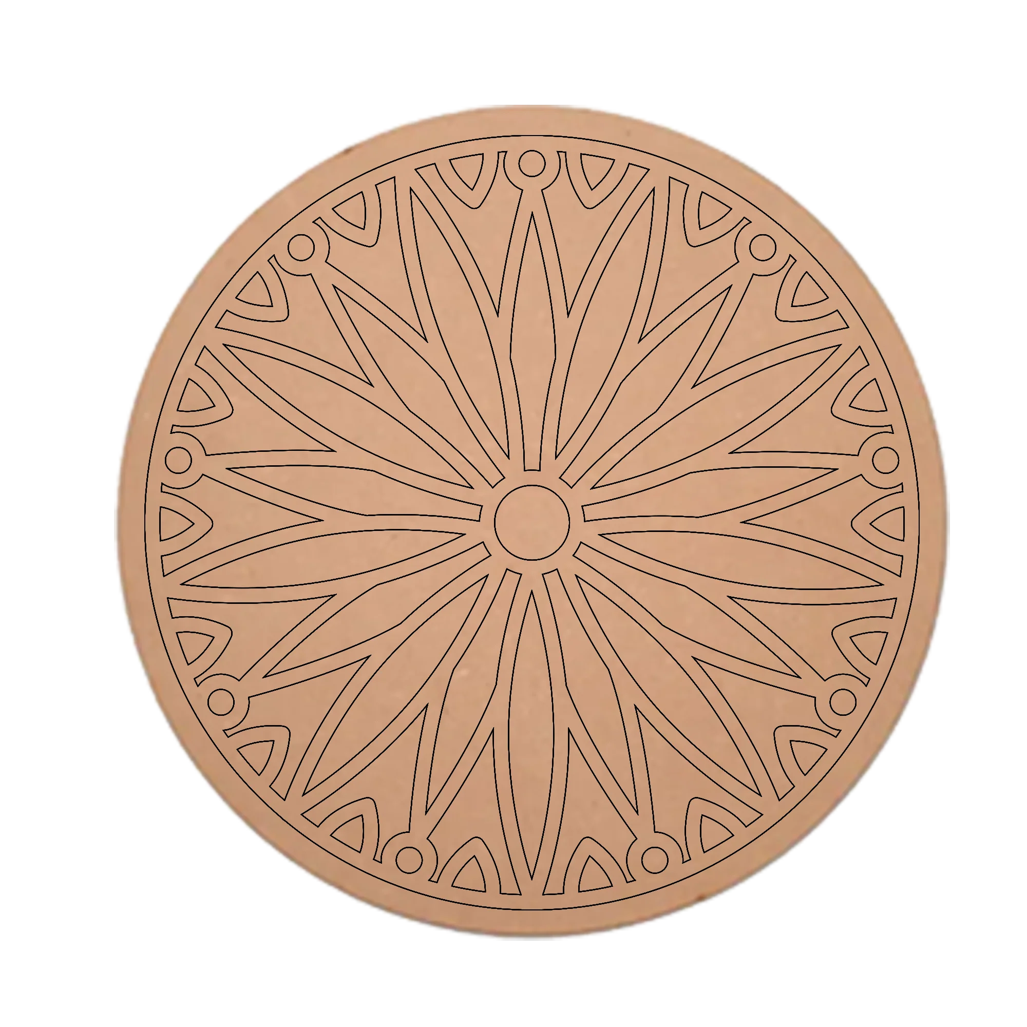 MDF Pre Marked Design Craft Round Amazing Art Cutout