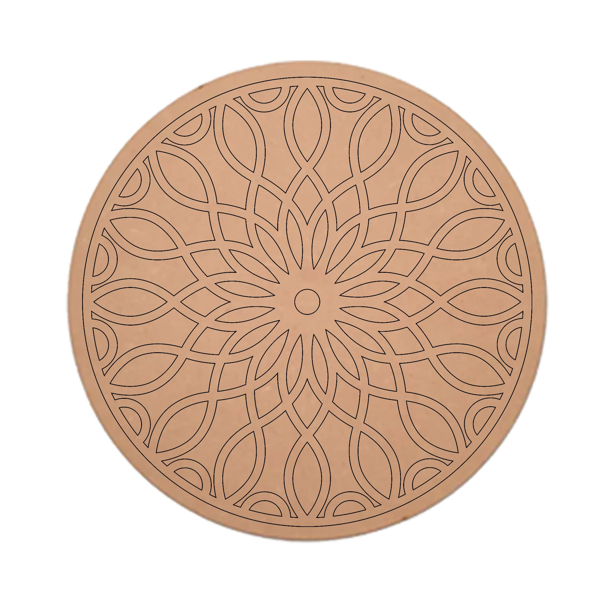 MDF Pre Marked Mandala Art Design Craft Round