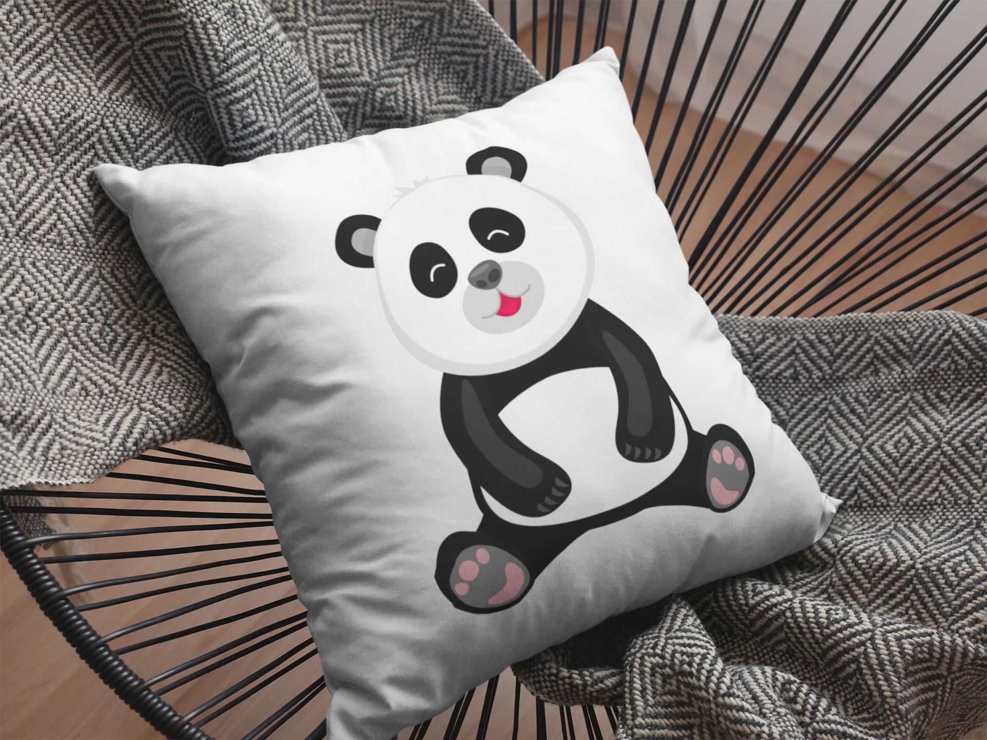 Panda Printed Cushion - Image 2