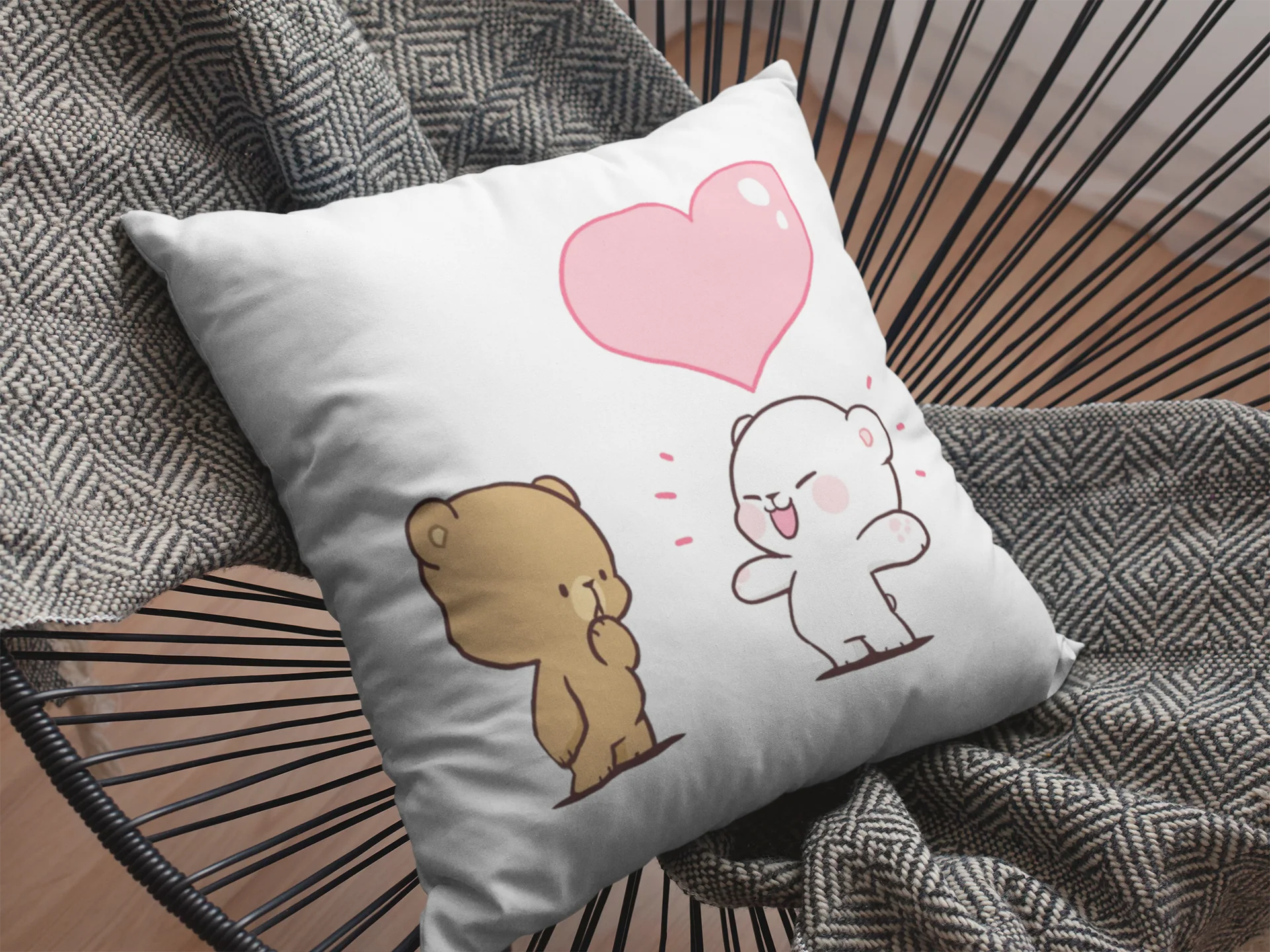 Mocha Bear Printed Cushion - Image 11