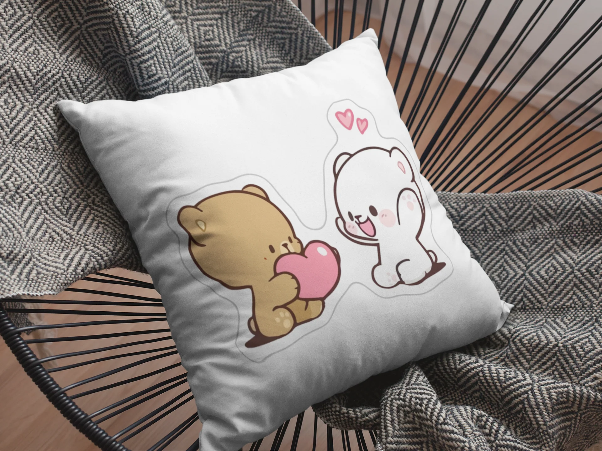 Mocha Bear Printed Cushion - Image 14
