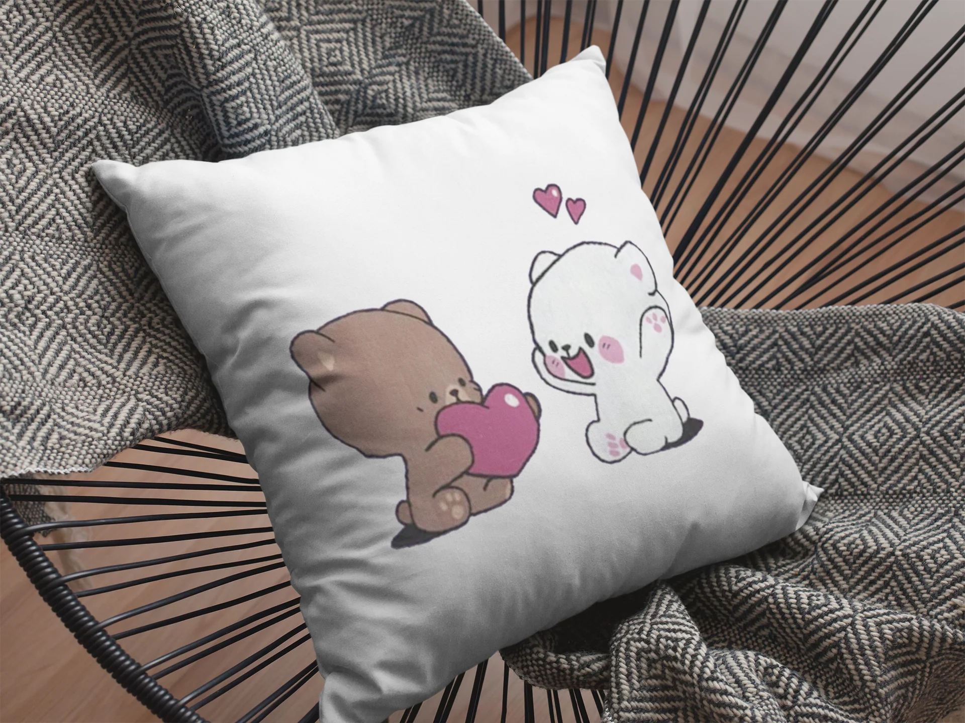 Mocha Bear Printed Cushion - Image 20