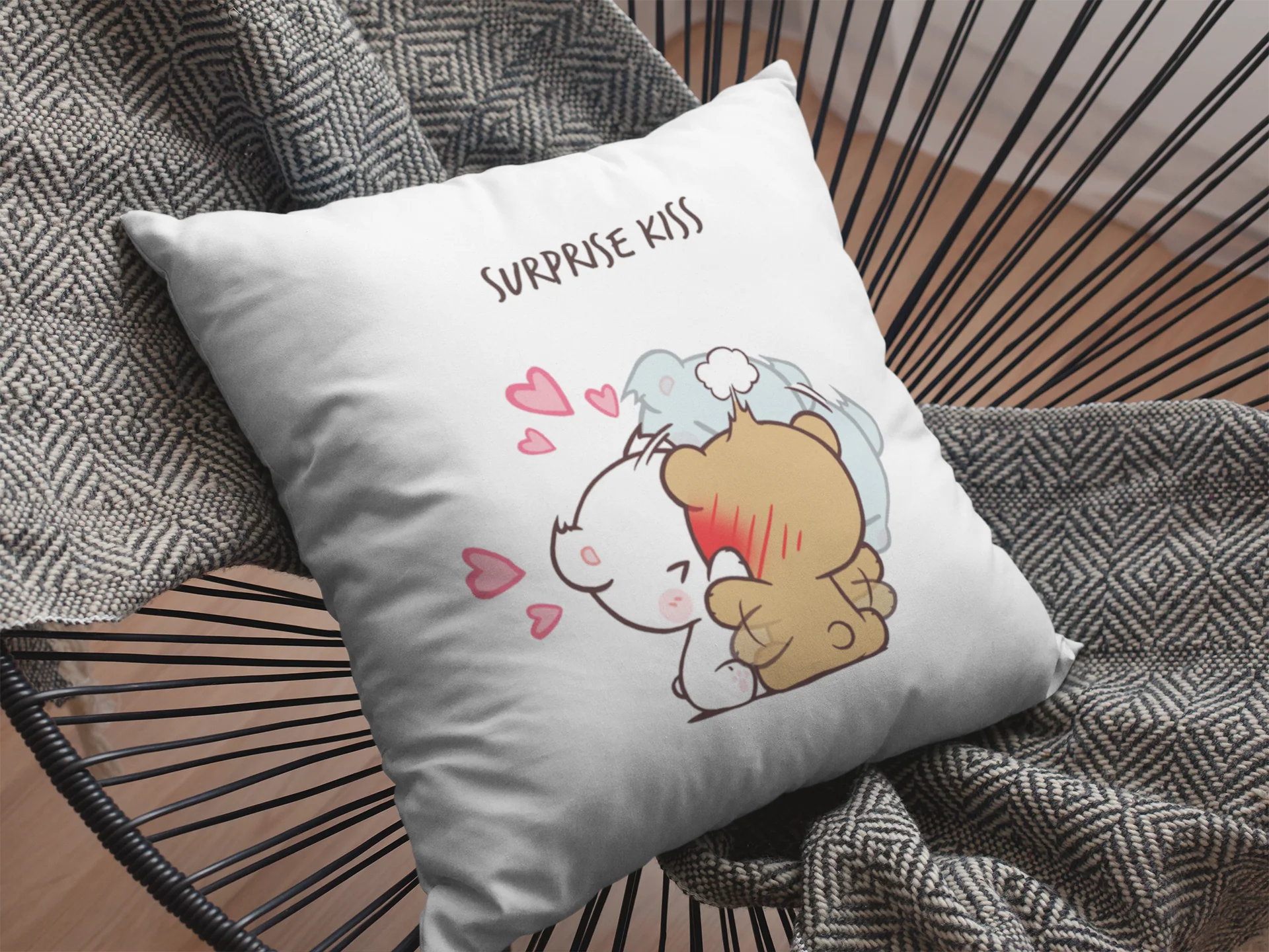 Mocha Bear Printed Cushion - Image 5