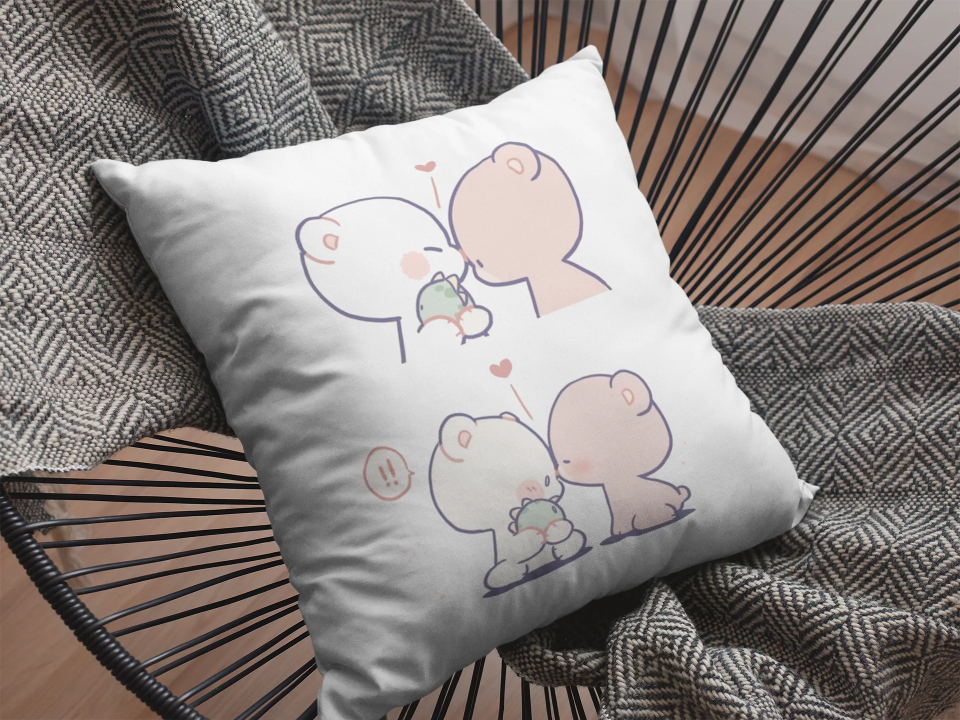 Mocha Bear Printed Cushion - Image 8