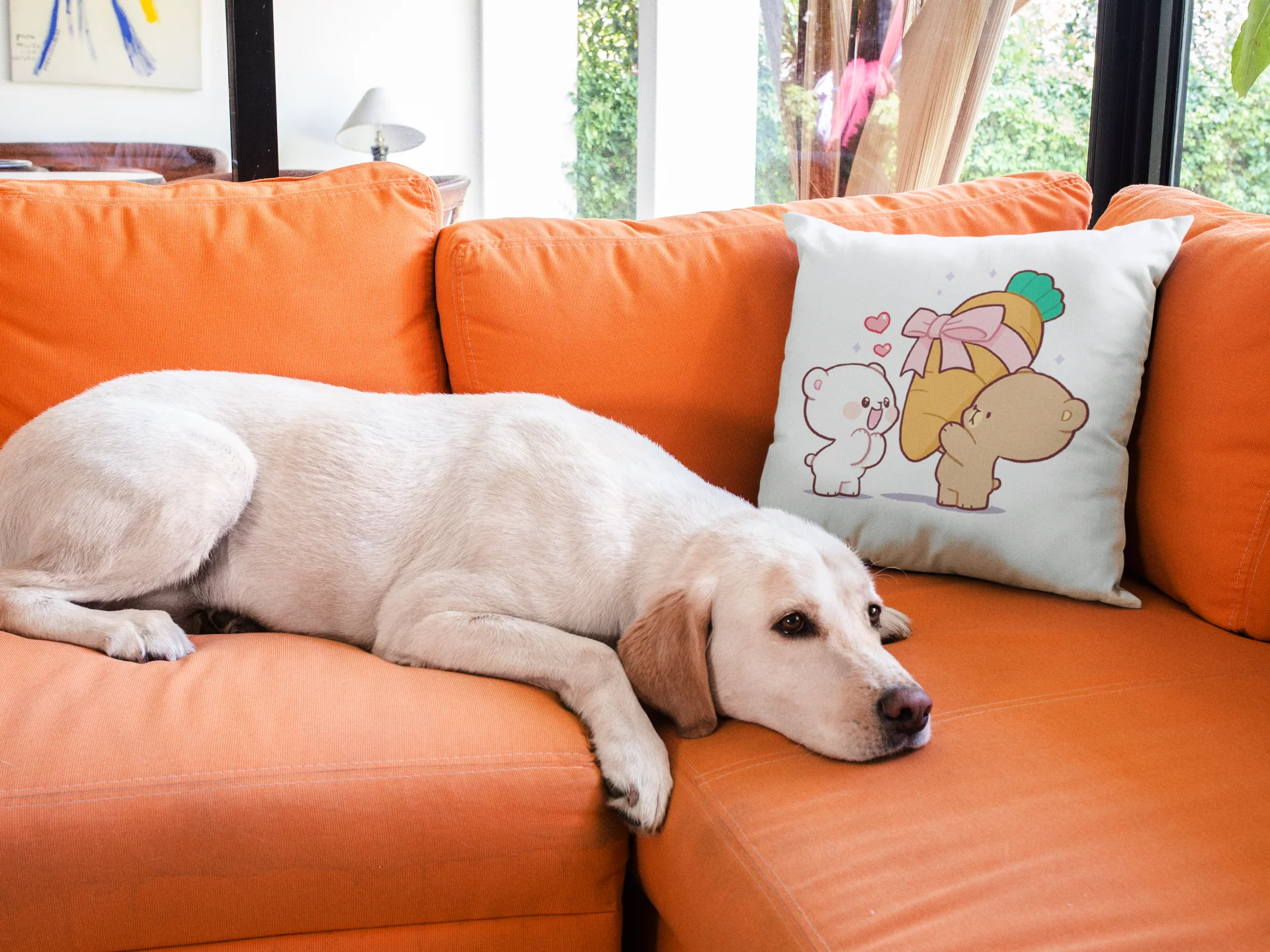 Mocha Bear Printed Cushion - Image 3