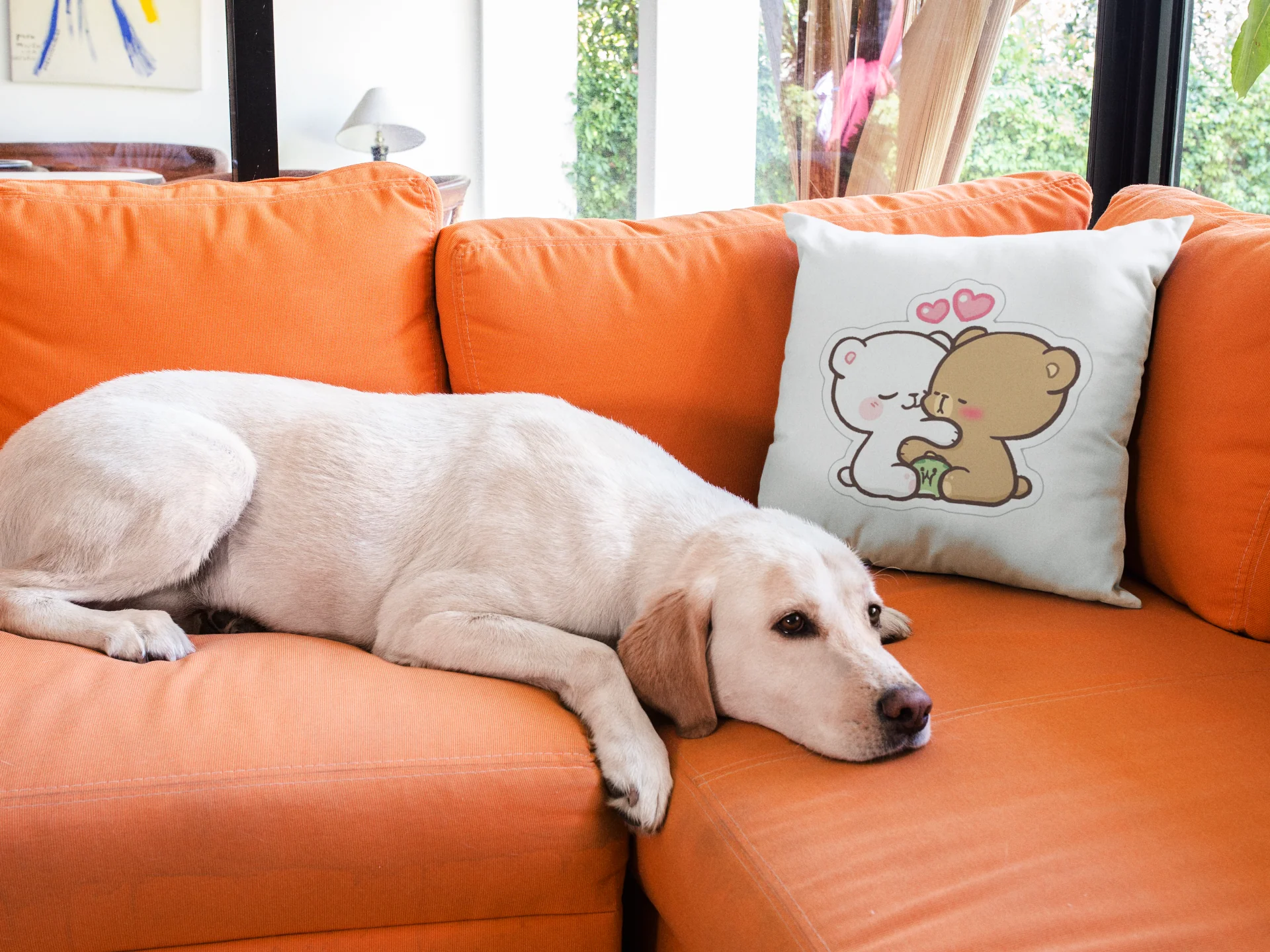 Mocha Bear Printed Cushion - Image 3