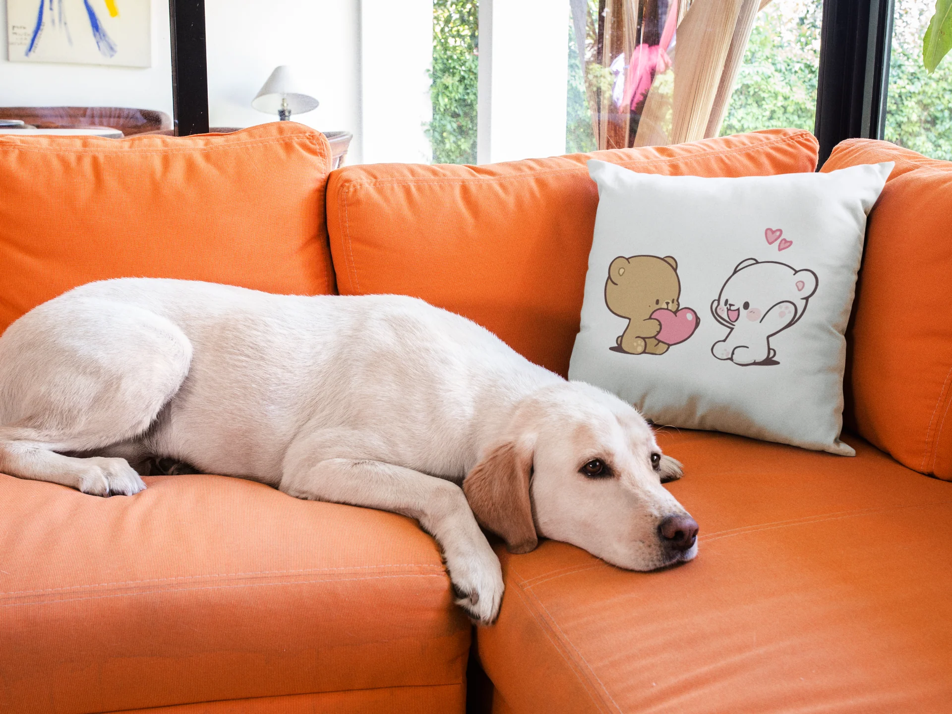 Mocha Bear Printed Cushion - Image 3