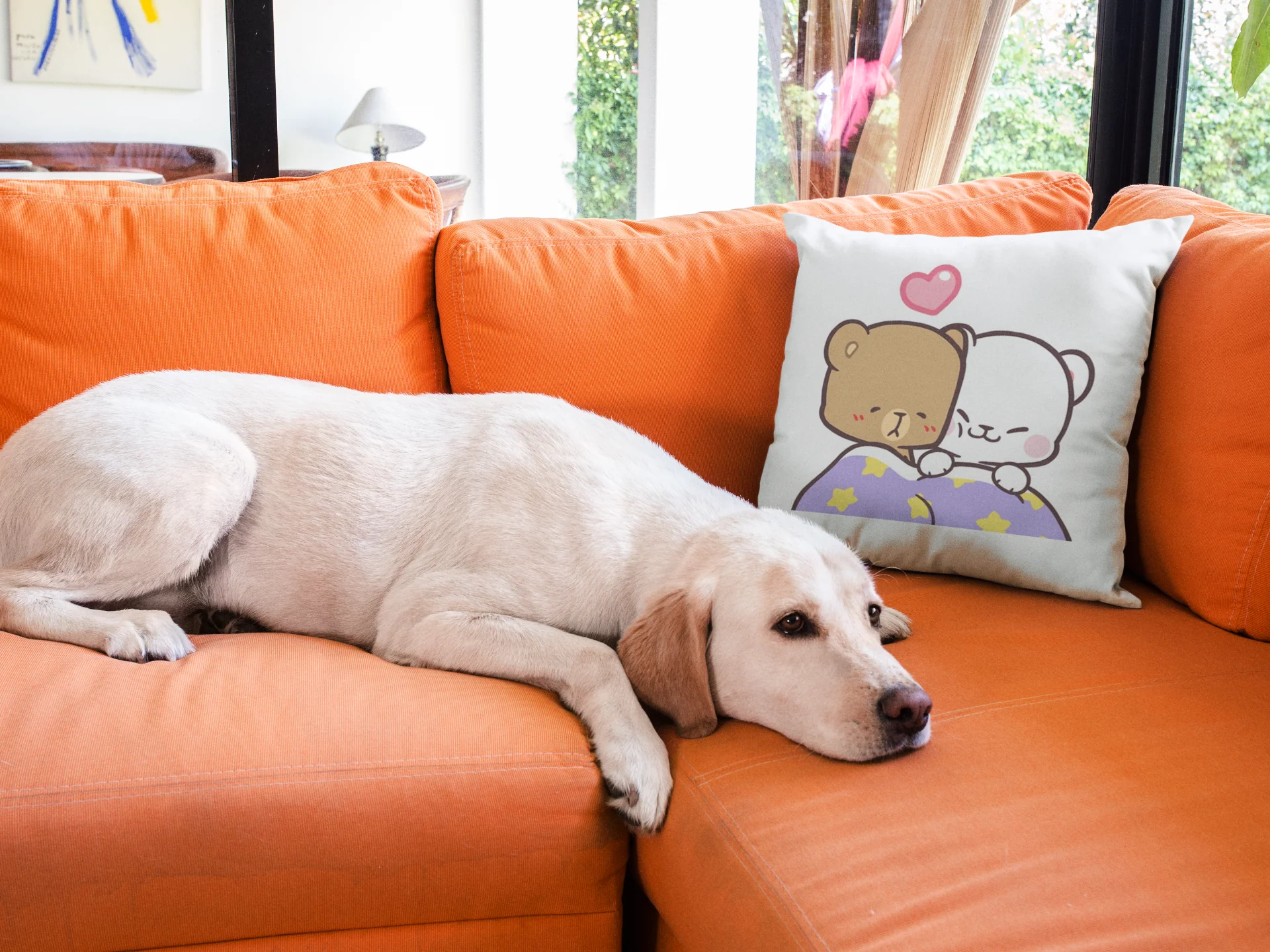 Mocha Bear Printed Cushion - Image 3