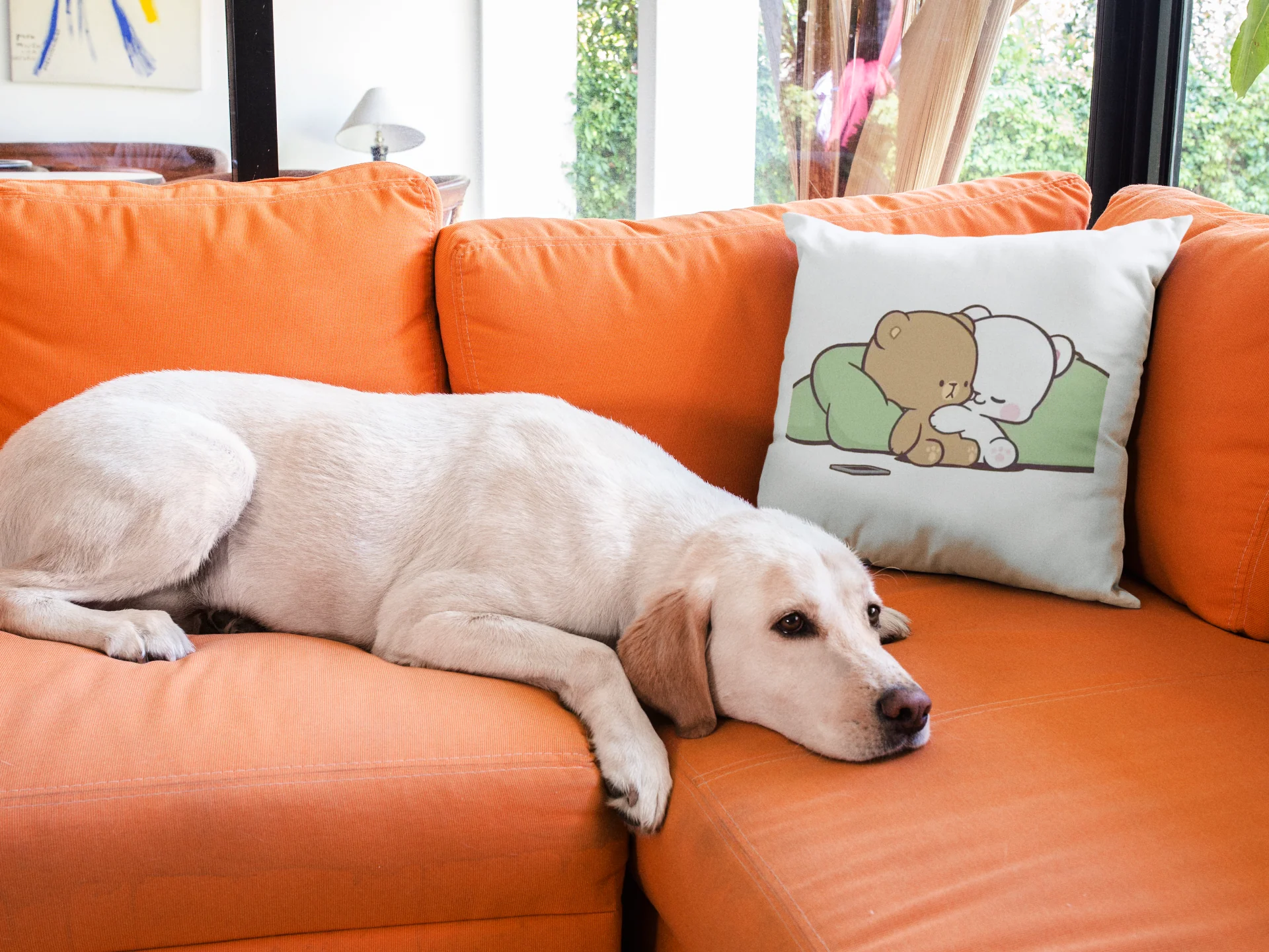Mocha Bear Printed Cushion - Image 3
