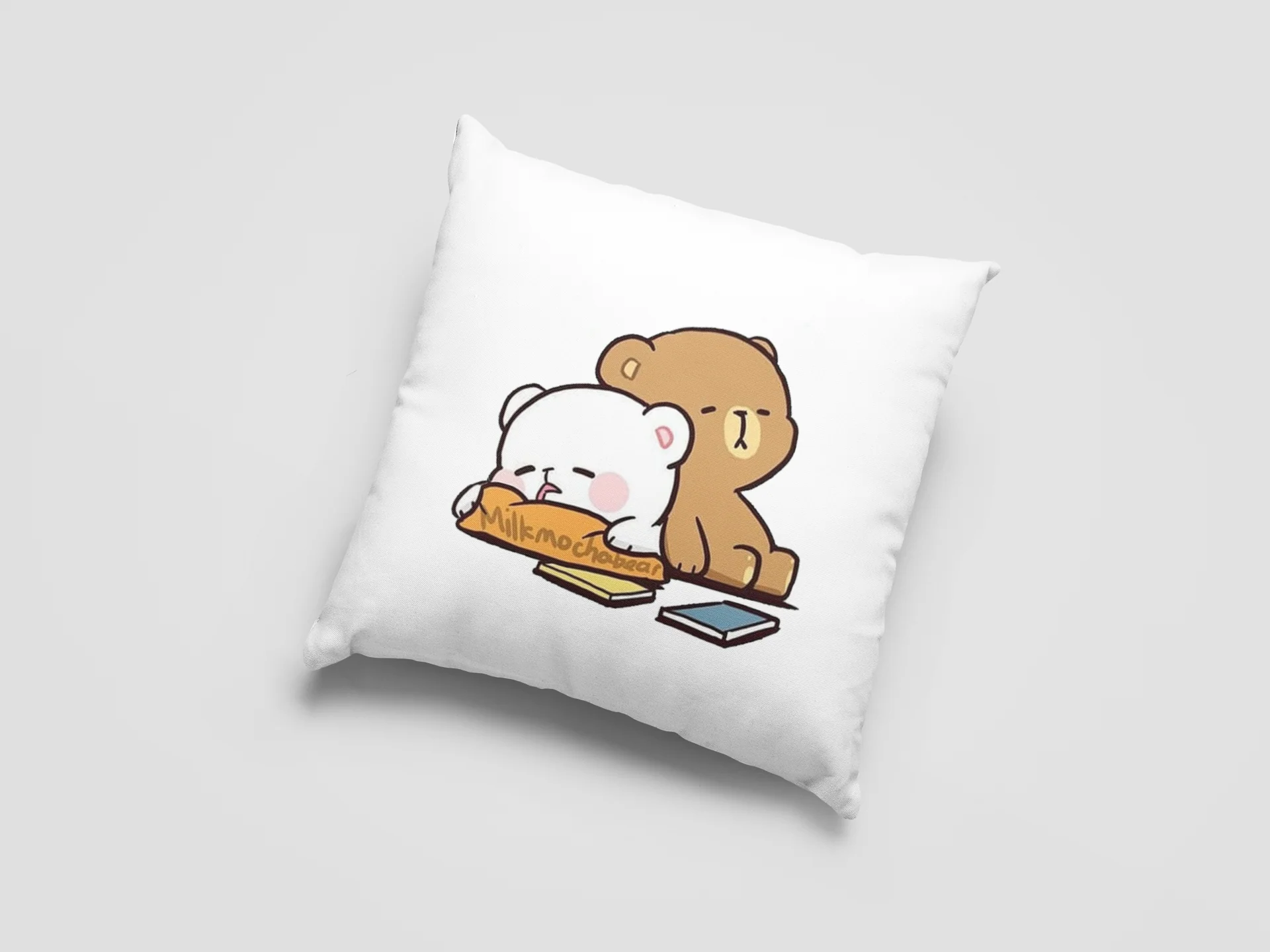 Mocha Bear Printed Cushion