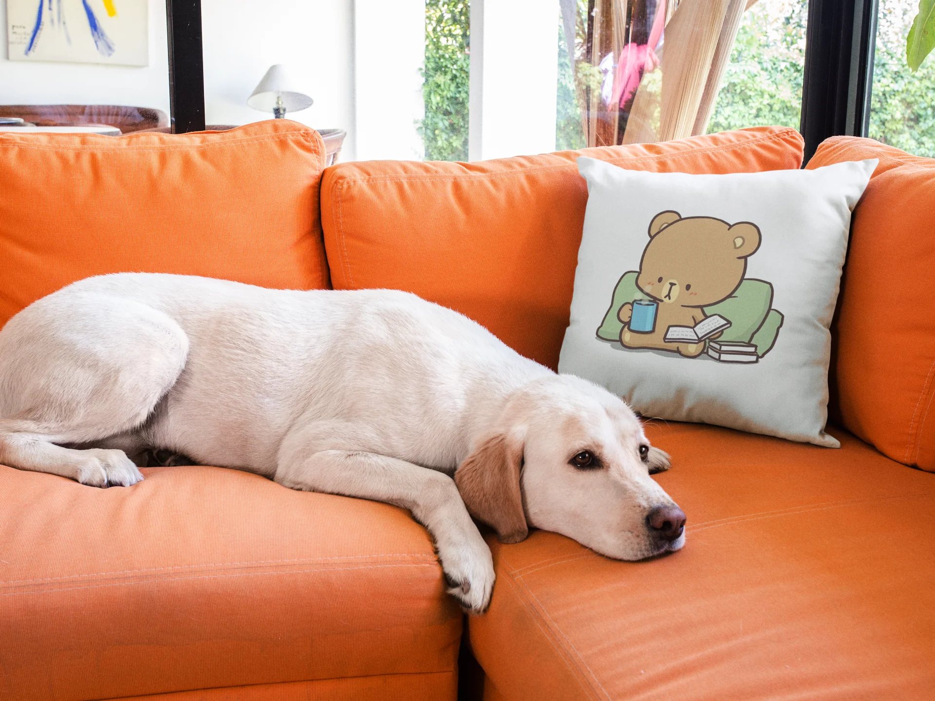 Mocha Bear Printed Cushion - Image 3