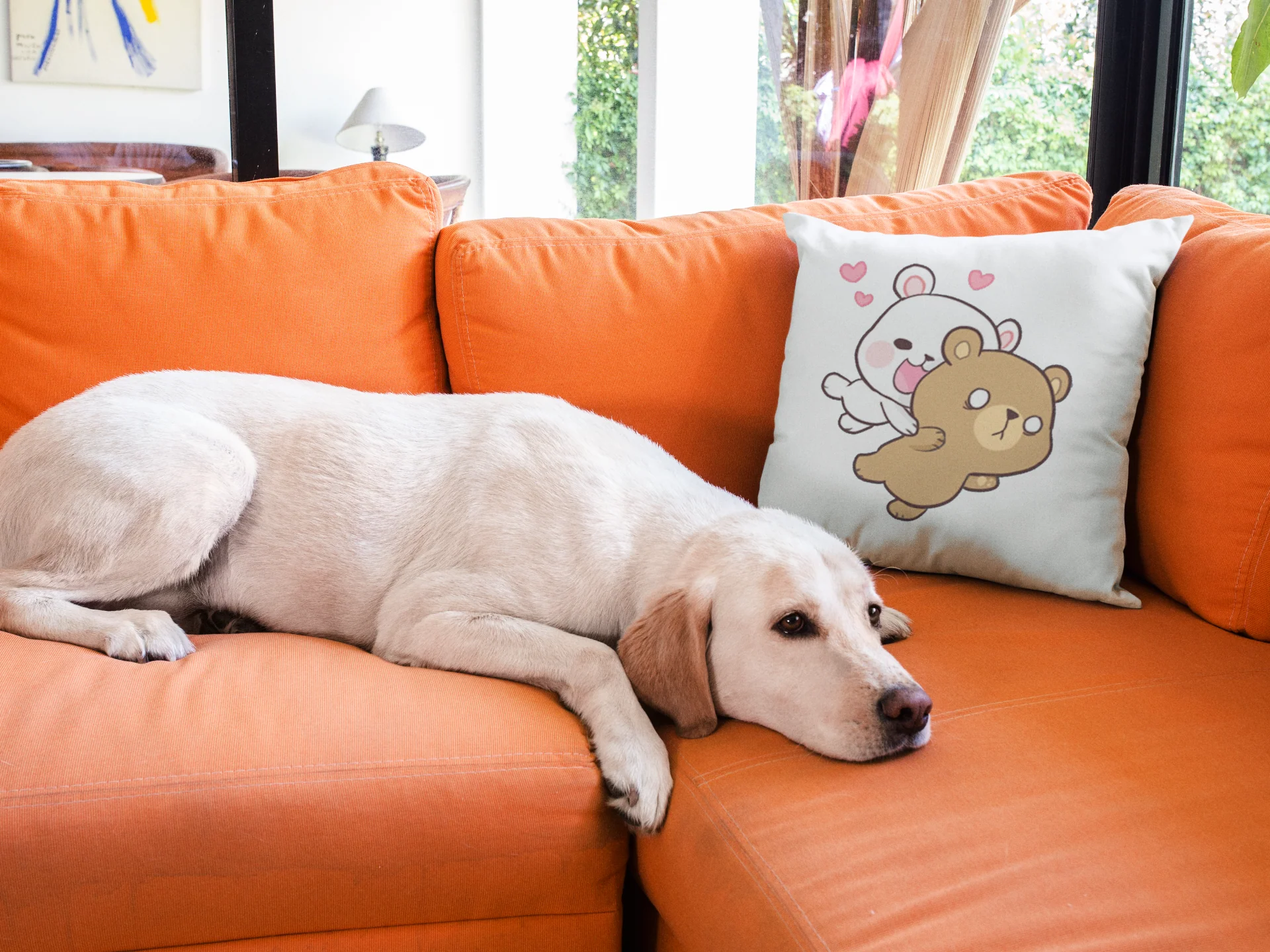 Mocha Bear Printed Cushion - Image 3