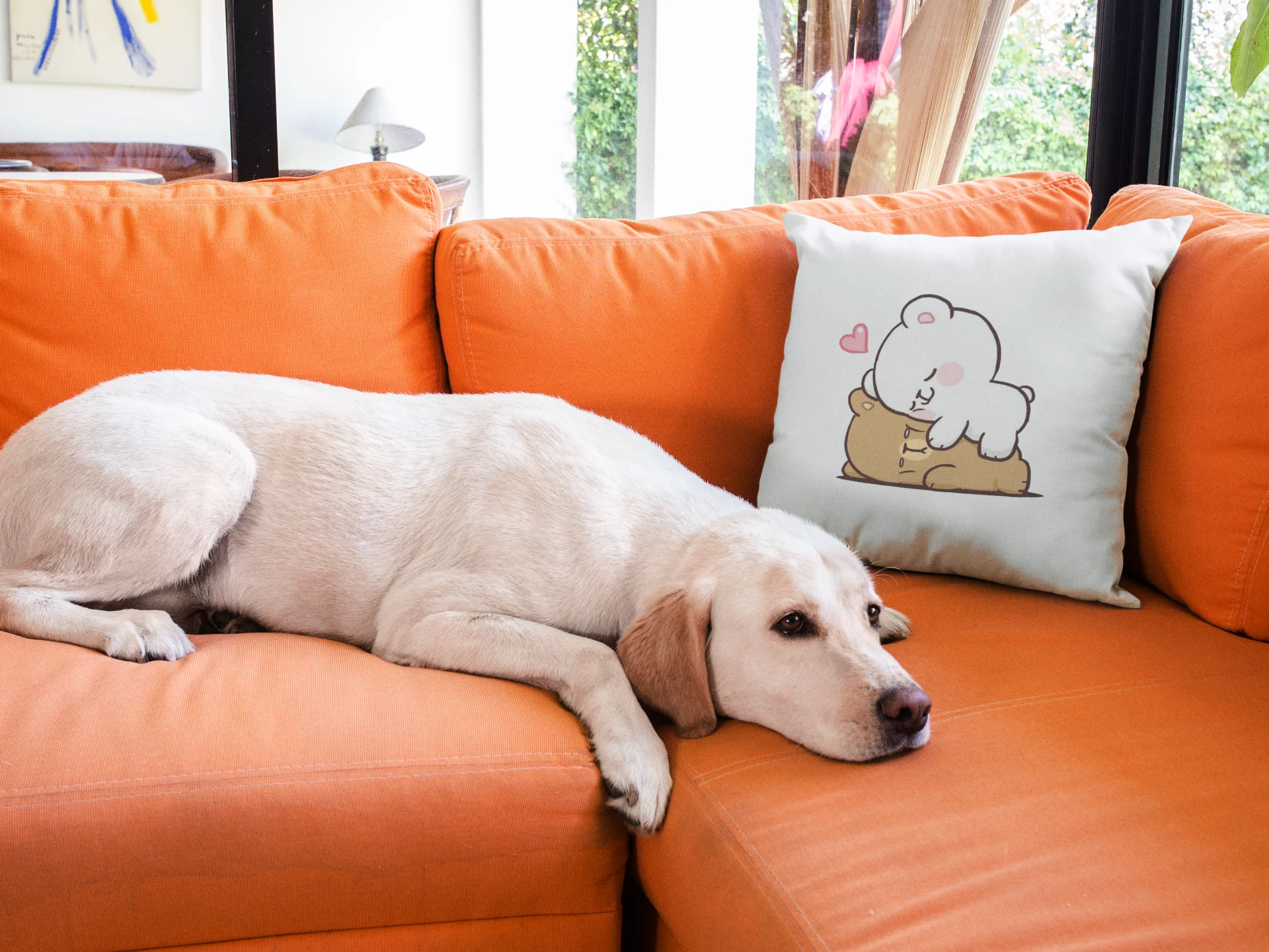 Mocha Bear Printed Cushion - Image 3