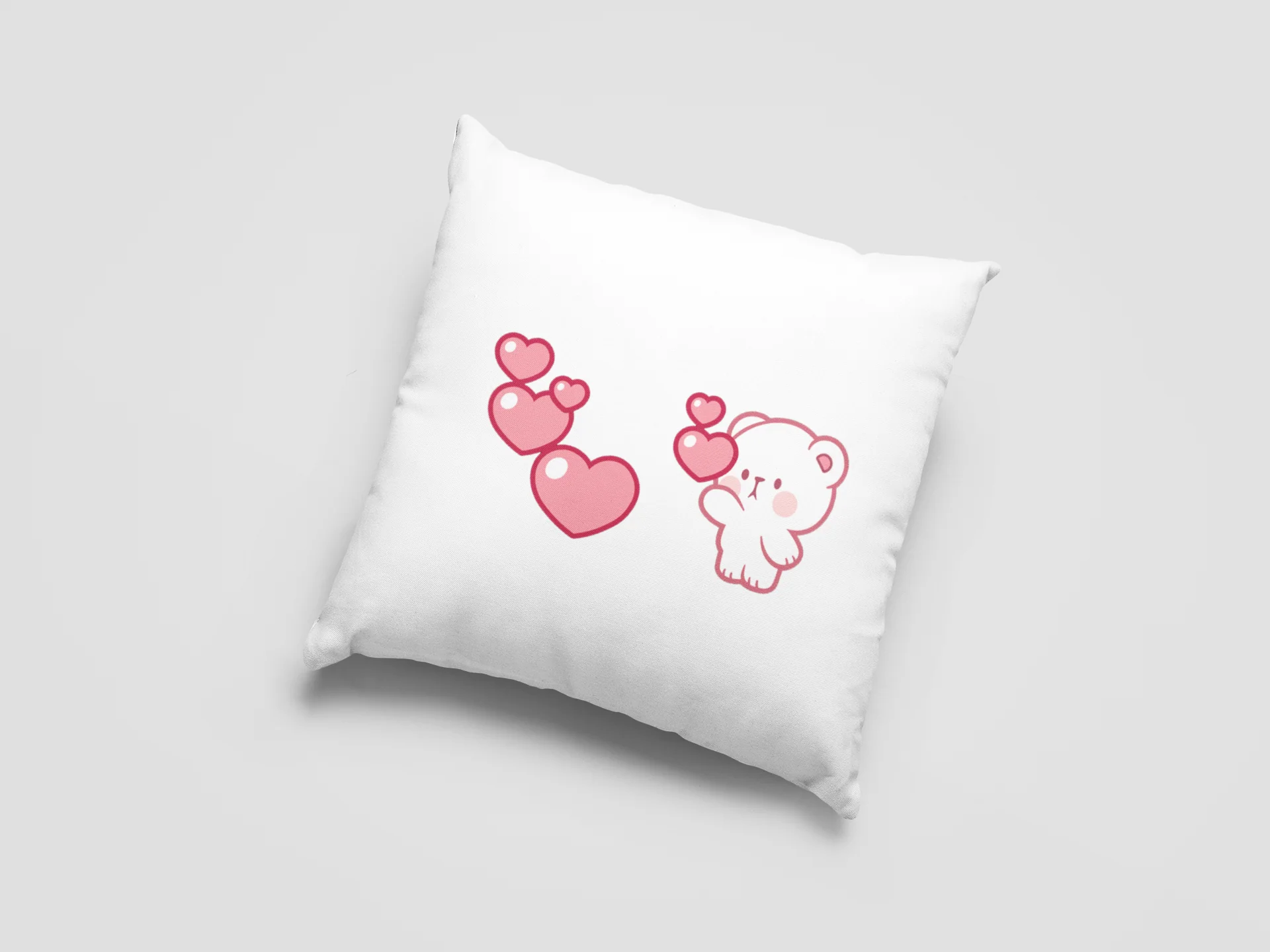 Mocha Bear Printed Cushion
