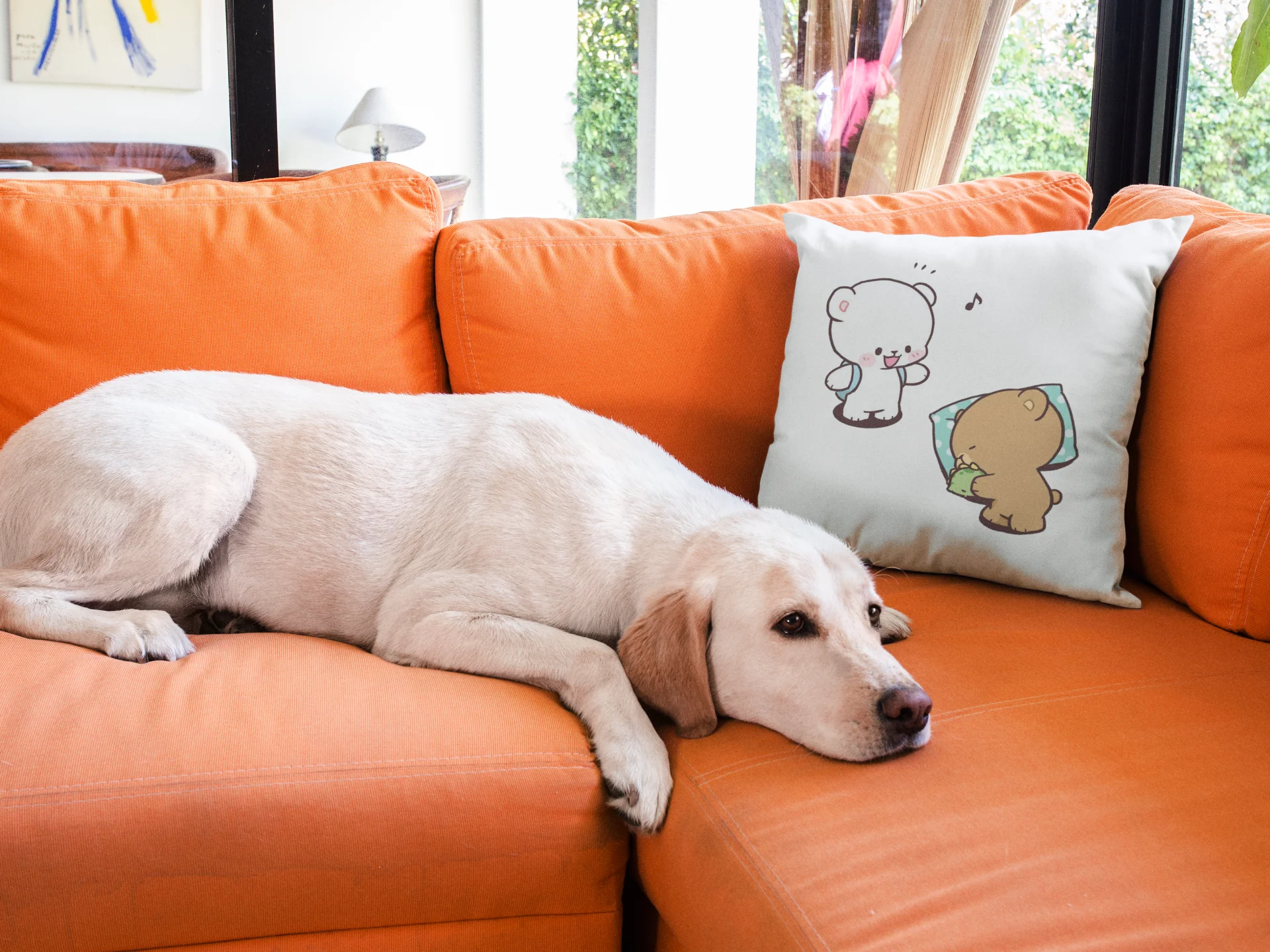 Mocha Bear Printed Cushion - Image 3