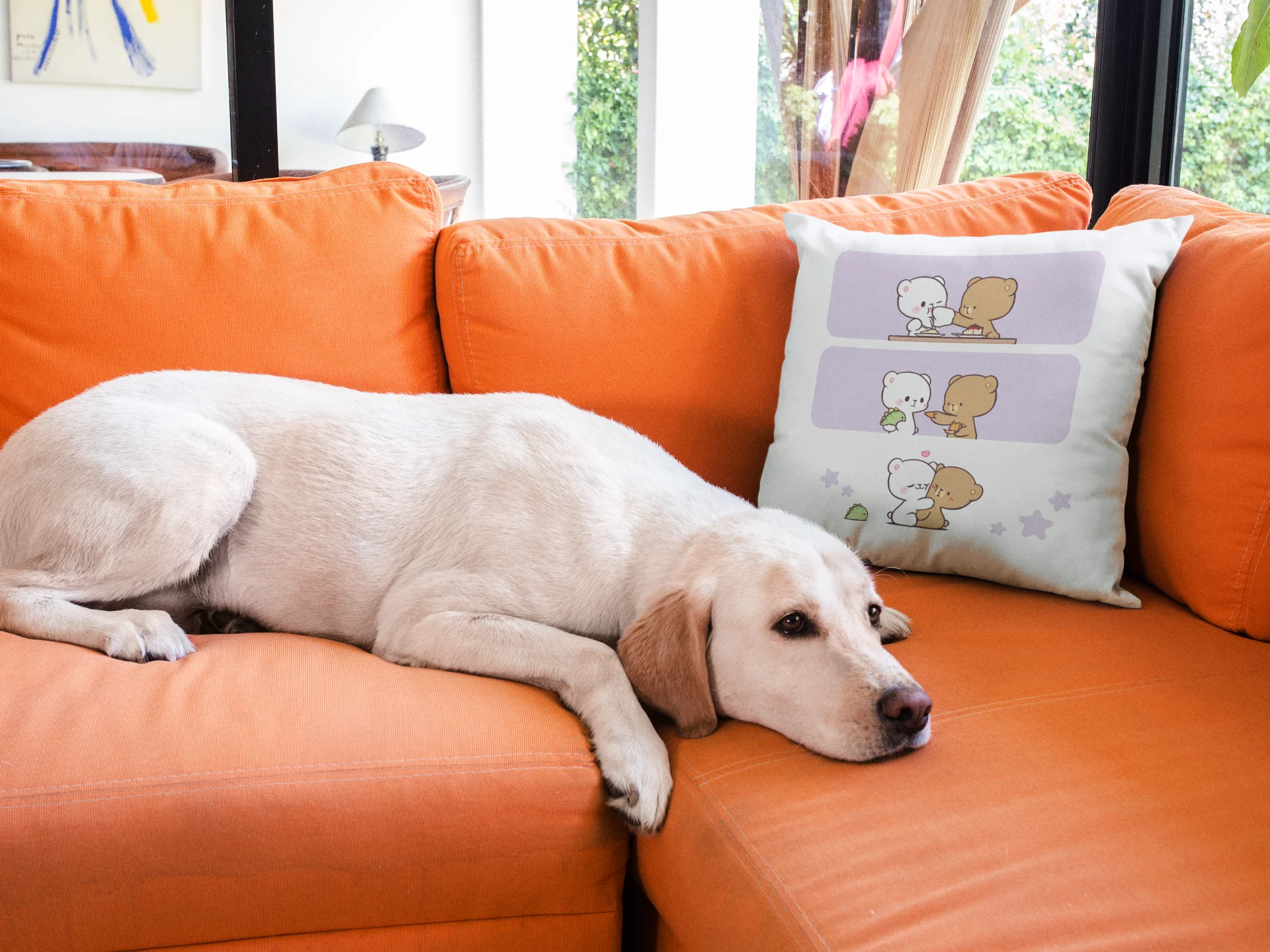 Mocha Bear Printed Cushion - Image 3