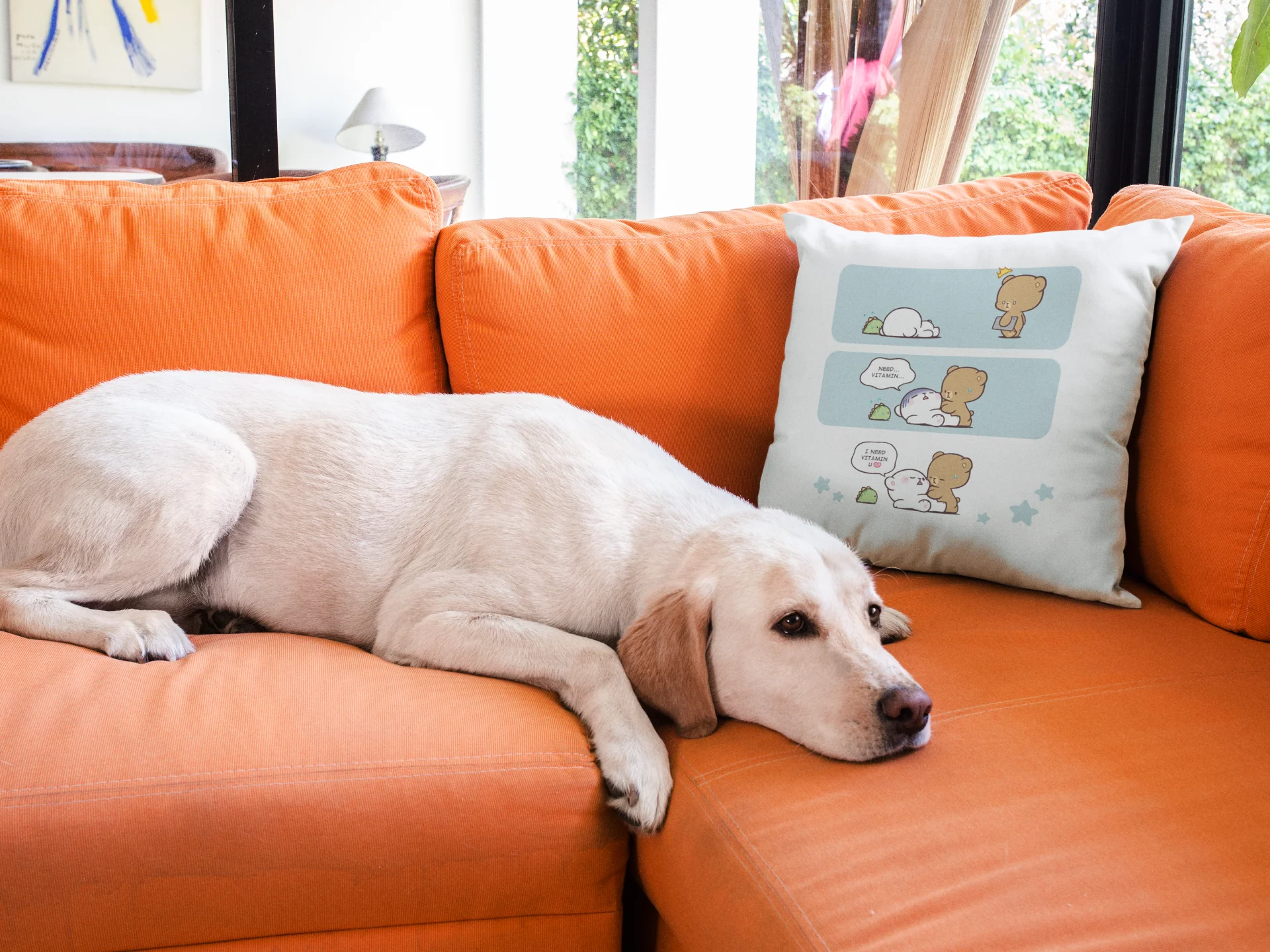 Mocha Bear Printed Cushion - Image 3