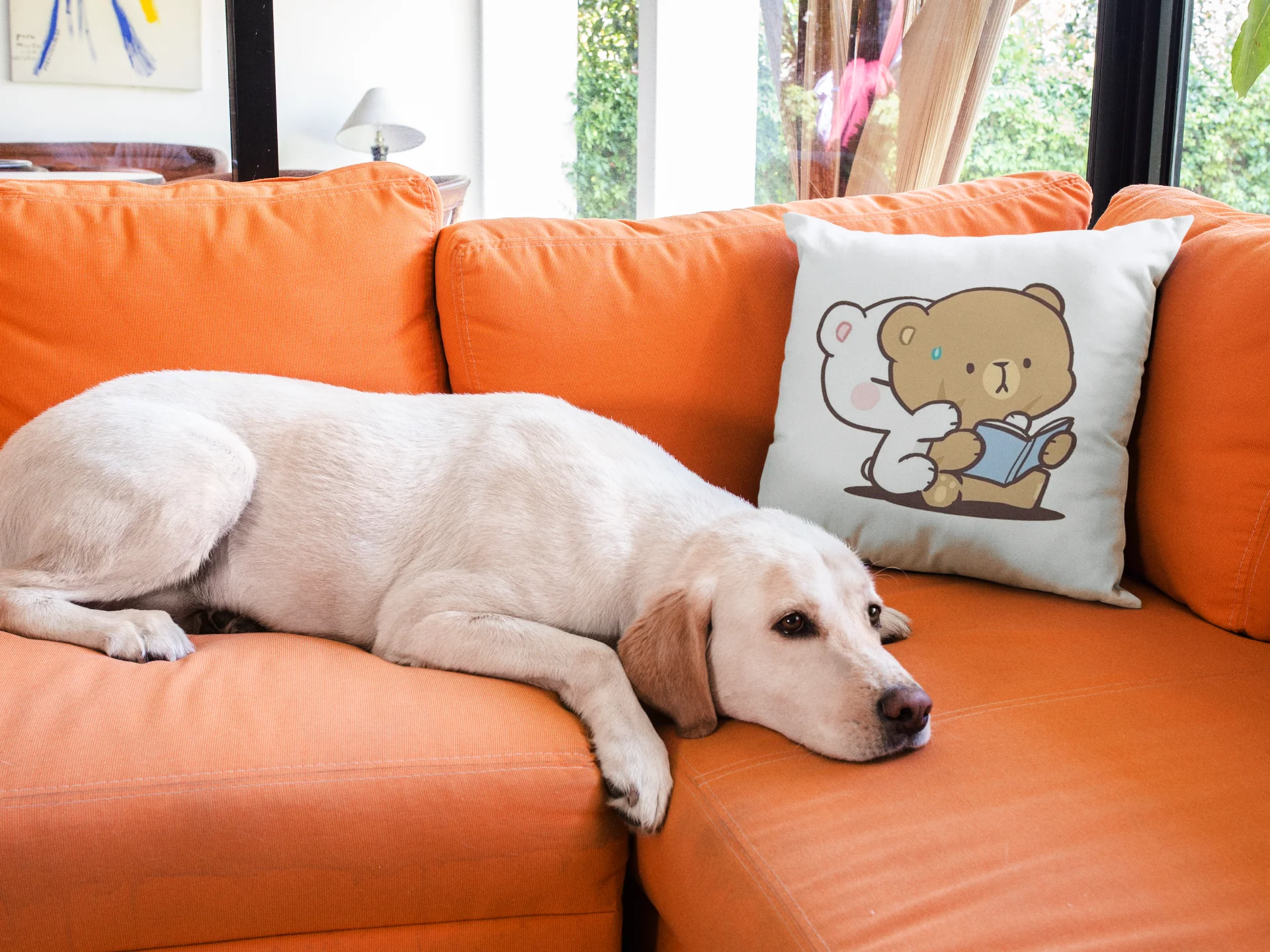 Mocha Bear Printed Cushion - Image 3