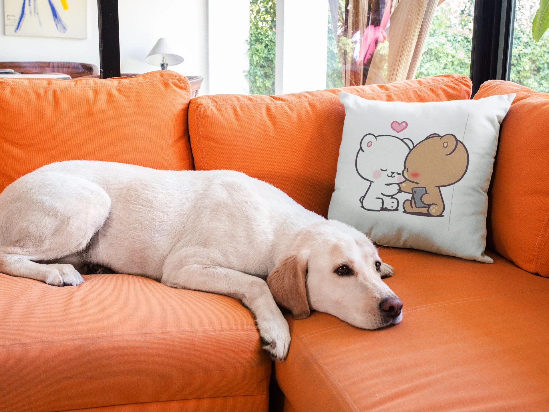 Mocha Bear Printed Cushion - Image 3