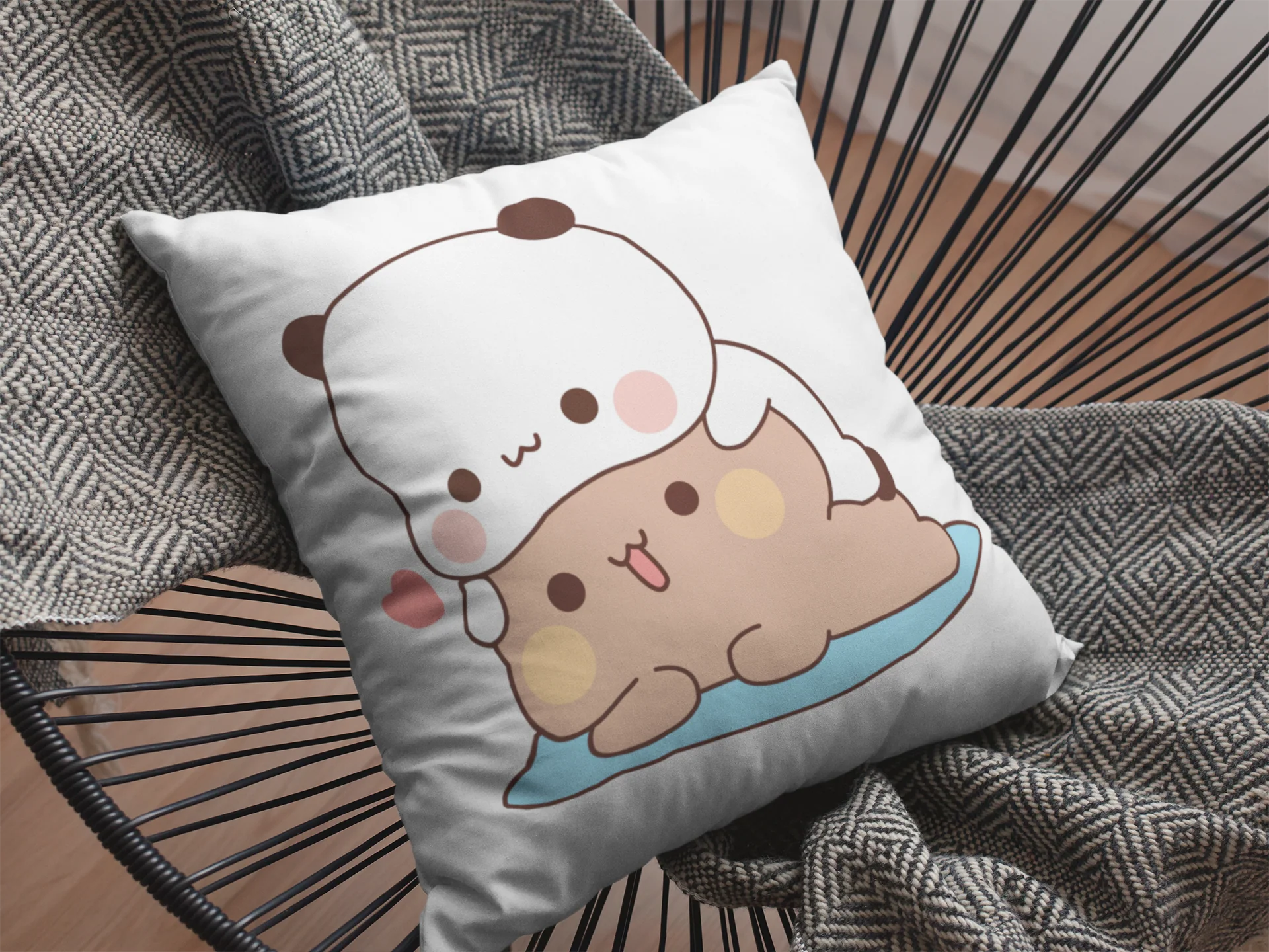 Mocha Bear Printed Cushion - Image 2