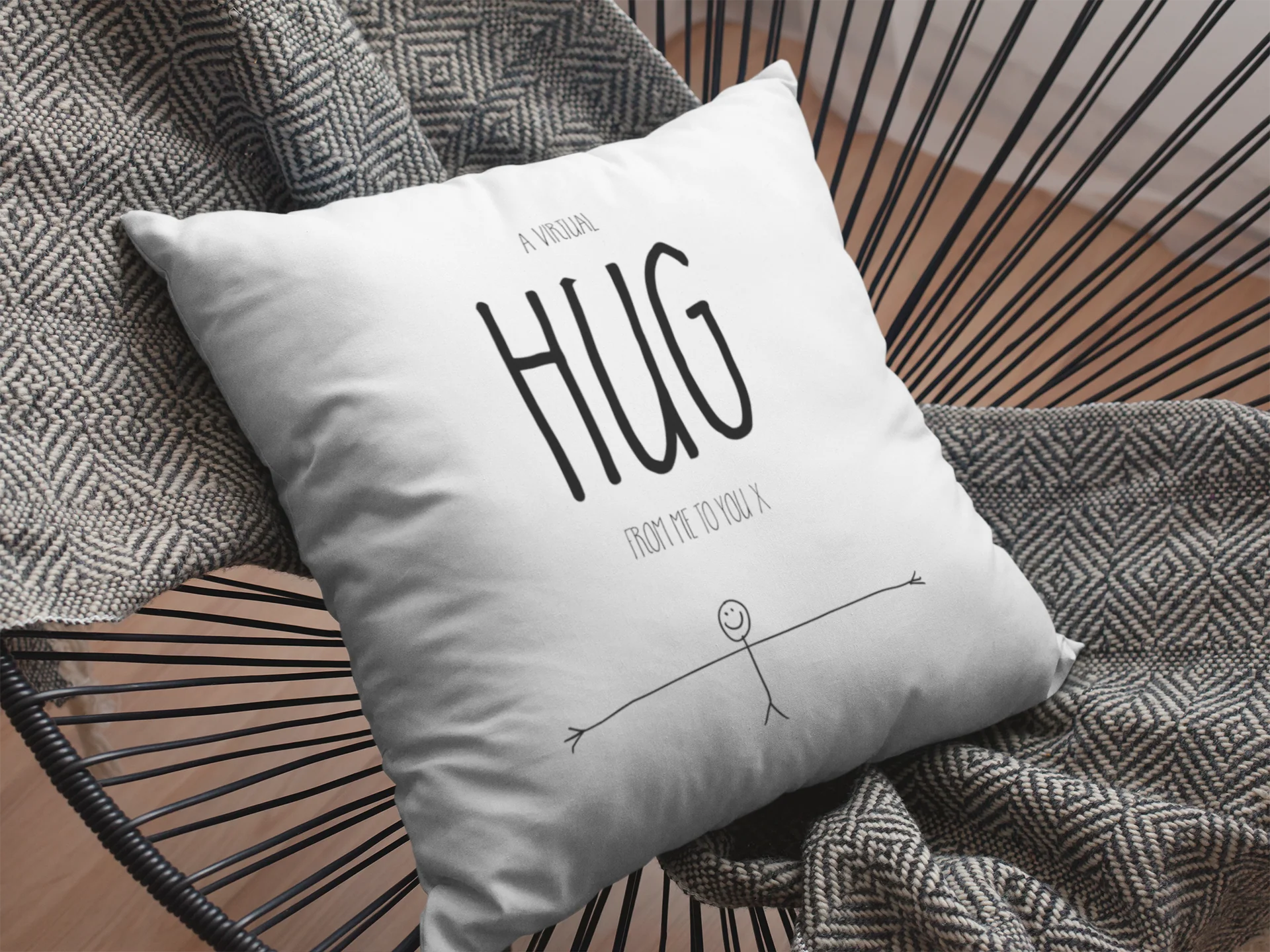 Hug Printed Cushion - Image 2