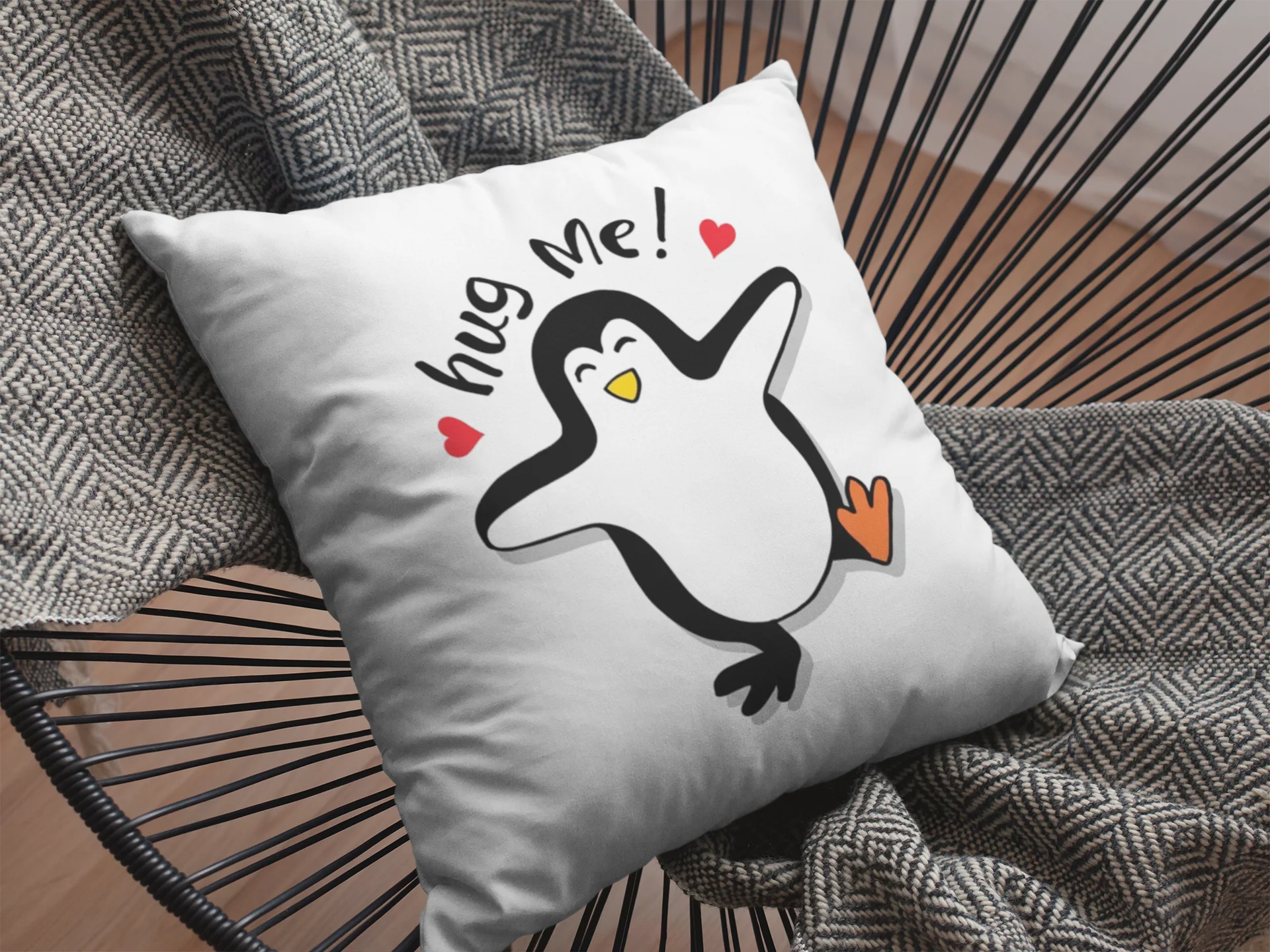 Hug Me Printed Cushion - Image 2
