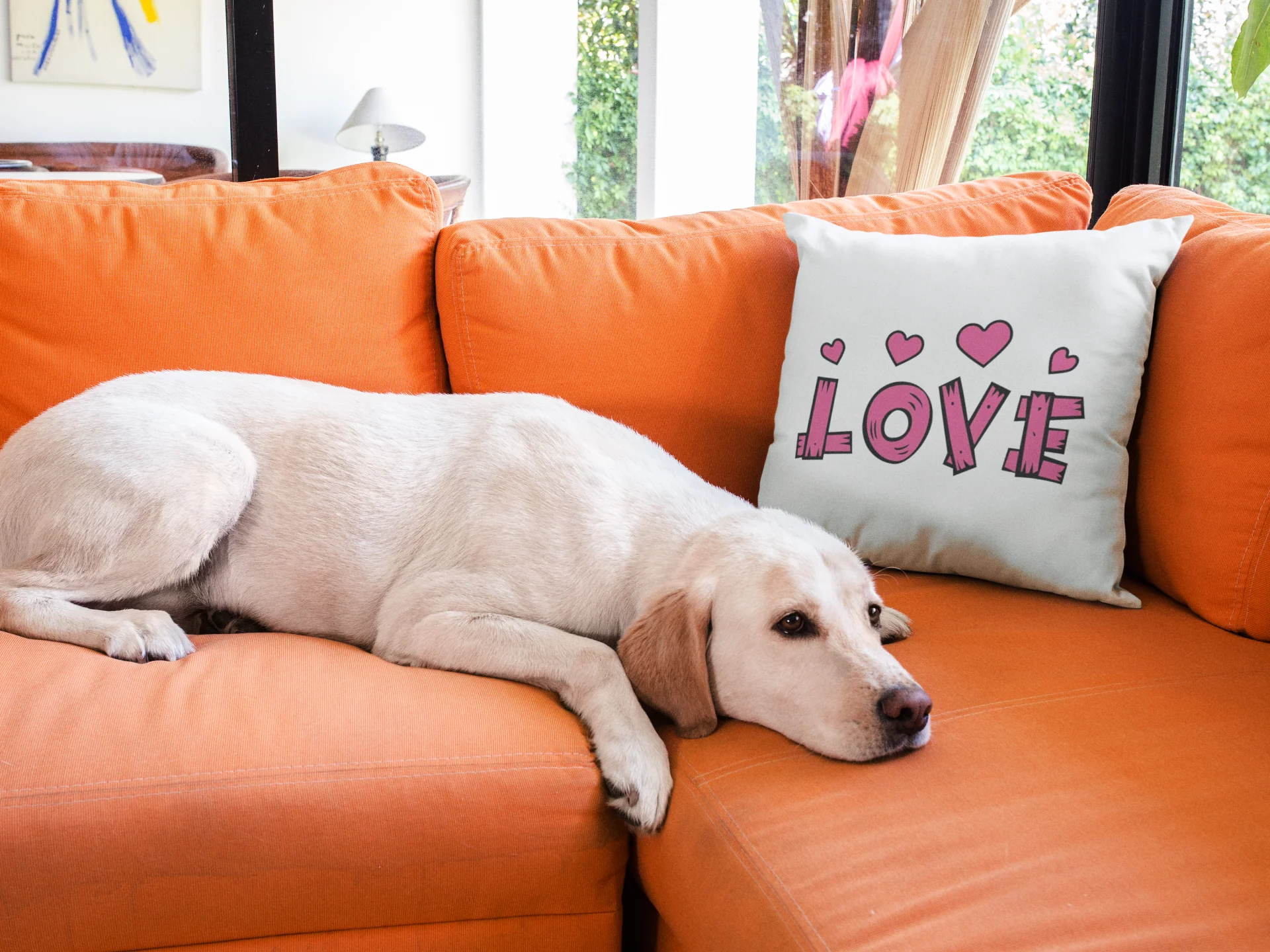 Love Printed Cushion - Image 3