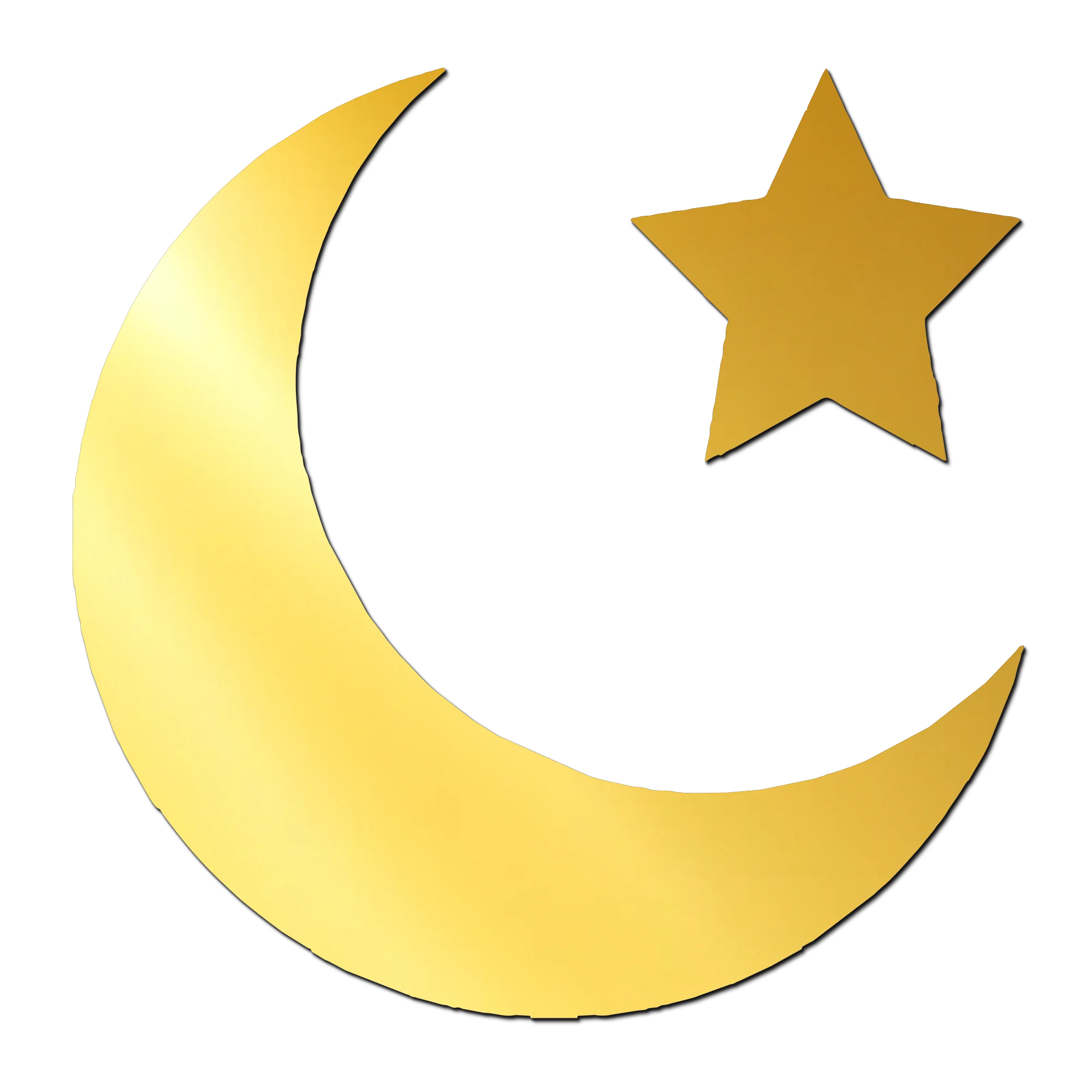 Moon Icon 3 Golden Acrylic Cutout for Resin Art / Art and Craft