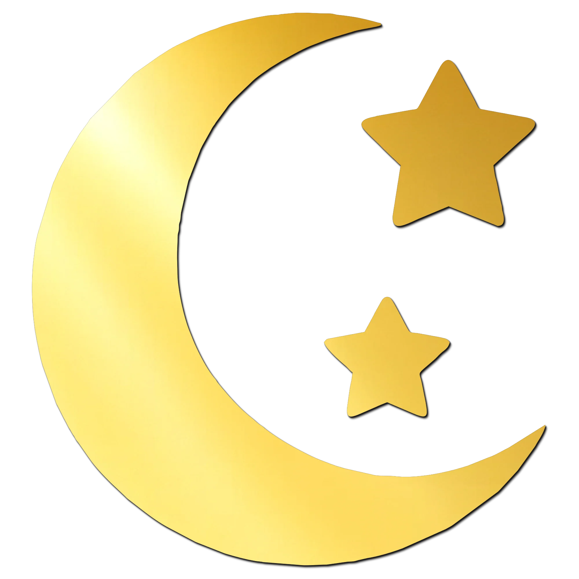 Moon Icon Golden Acrylic Cutout for Resin Art / Art and Craft