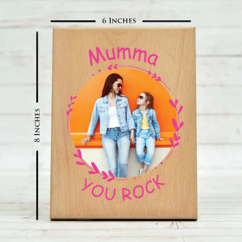 Mumma, You Rock - Custom Wooden Photo Frame - Image 3