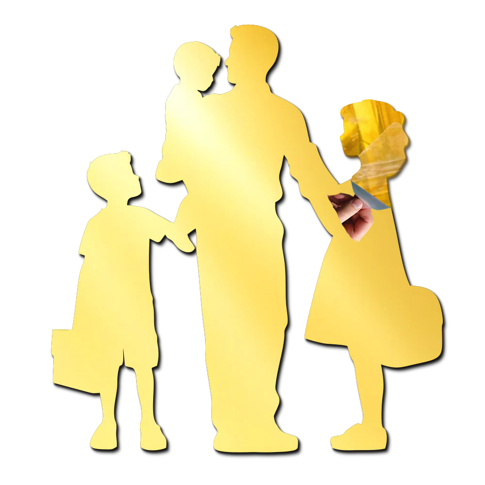 My Family Golden Acrylic Cutout for Resin Art / Art and Craft