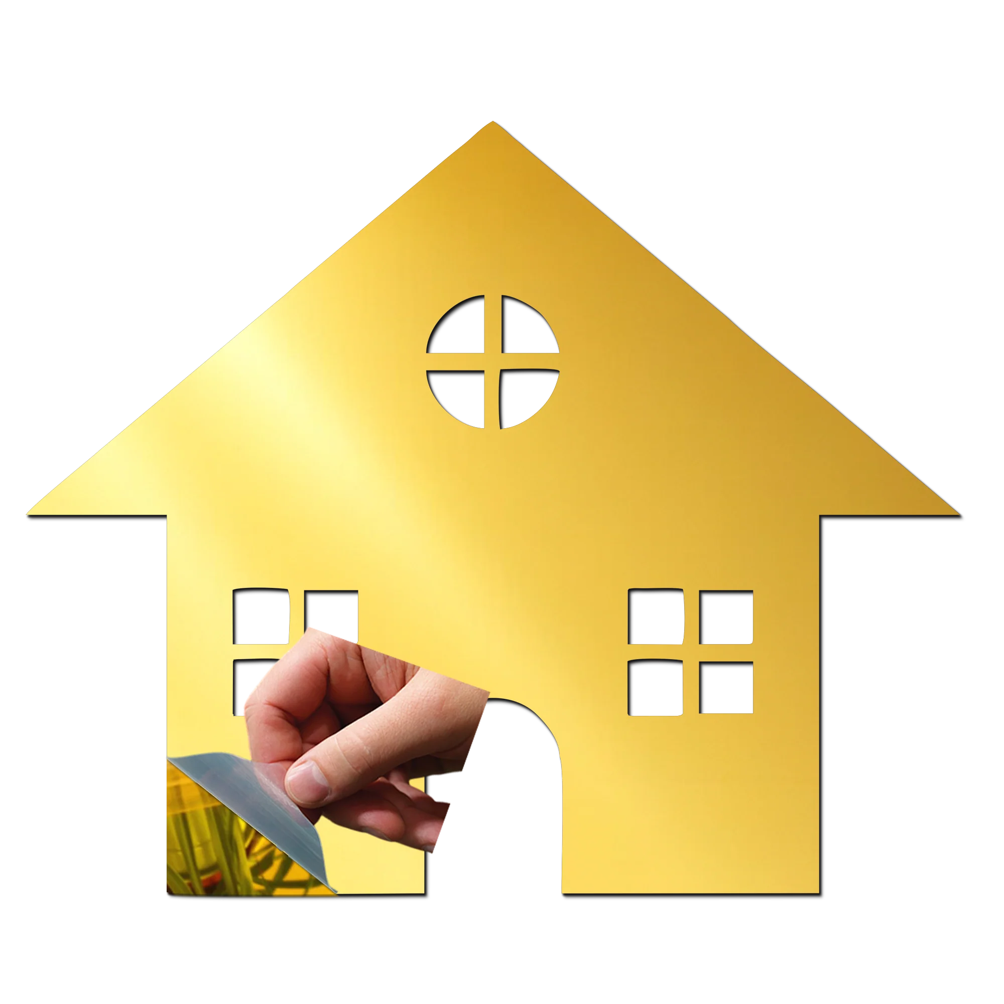 My House Golden Acrylic Cutout for Resin Art / Art and Craft