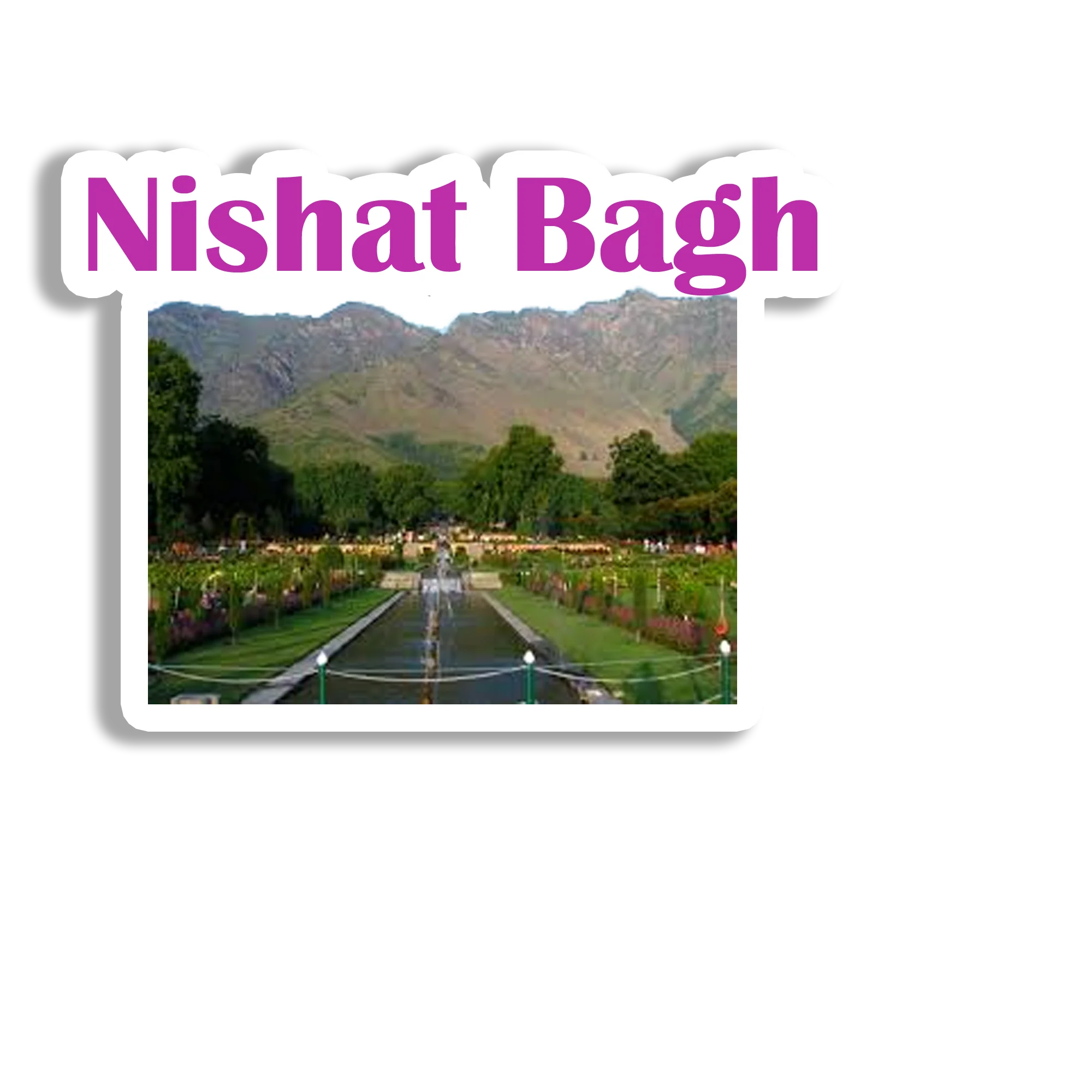 Nishat Bagh Beauty Souvenir Fridge Magnet