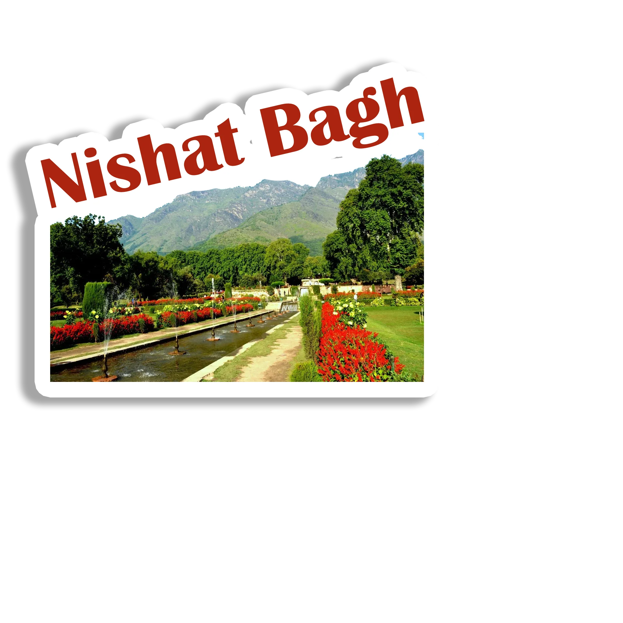 Nishat Bagh Elegant Souvenir Fridge Magnet