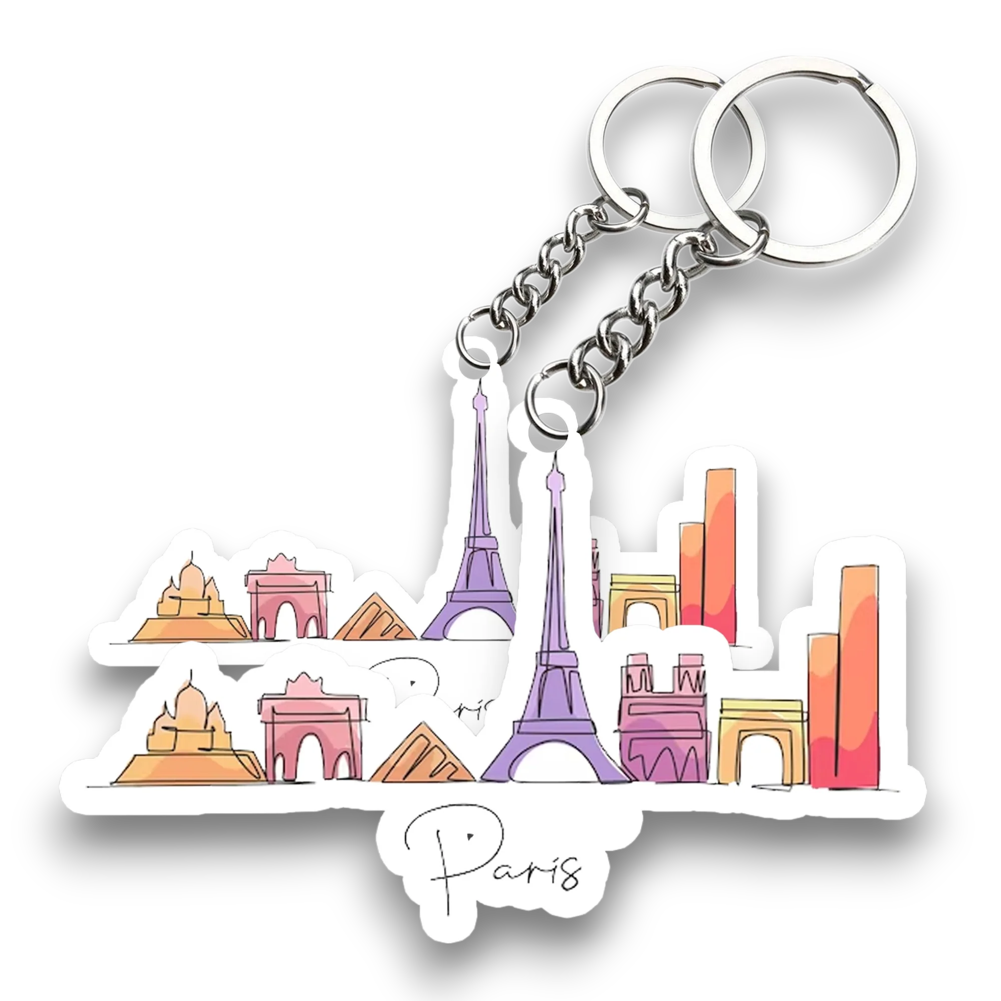 Paris City   Key chain ( Set of 2 ) - Image 2