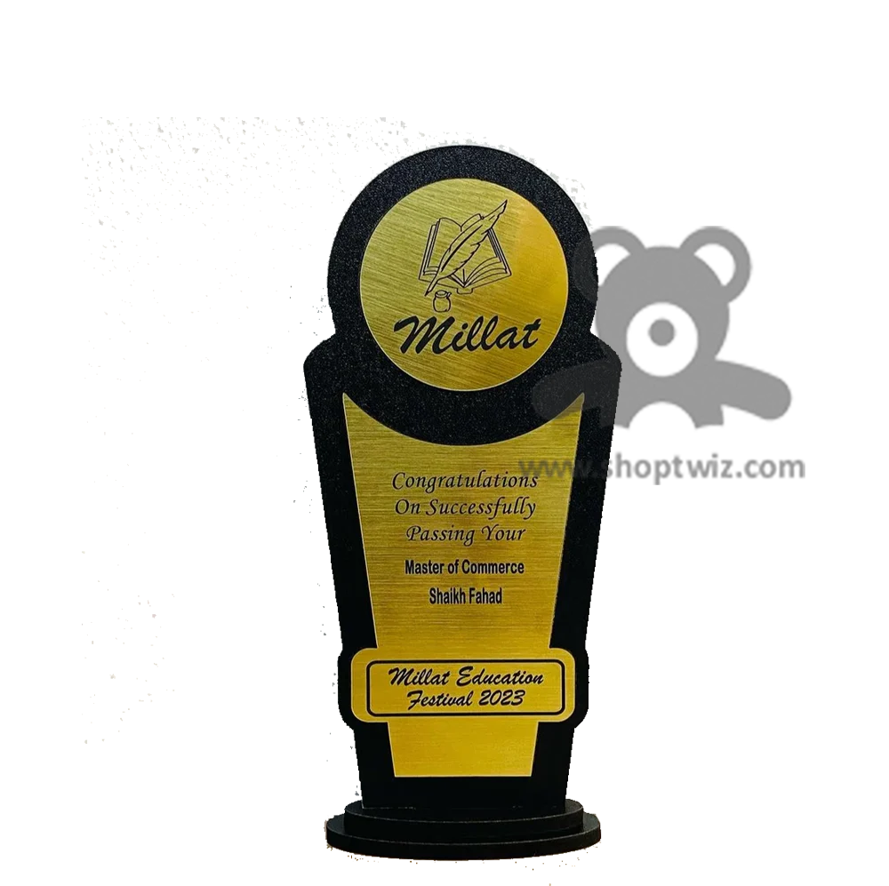 Personalized Wooden Trophies with Customized Text and Logo - Image 2