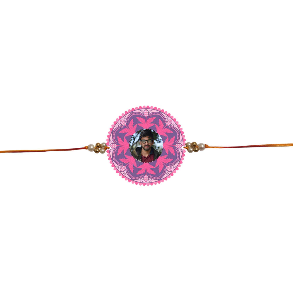 Photo Rakhi ( Customized / Personalized ) Pretty Printed Rakhi - Image 2