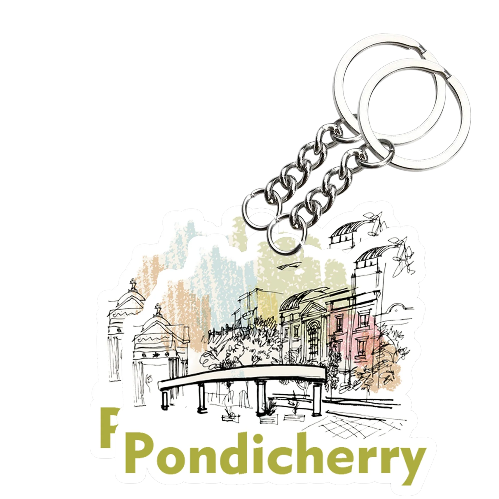 Pondicherry Key chain ( Set of 2 ) - Image 2