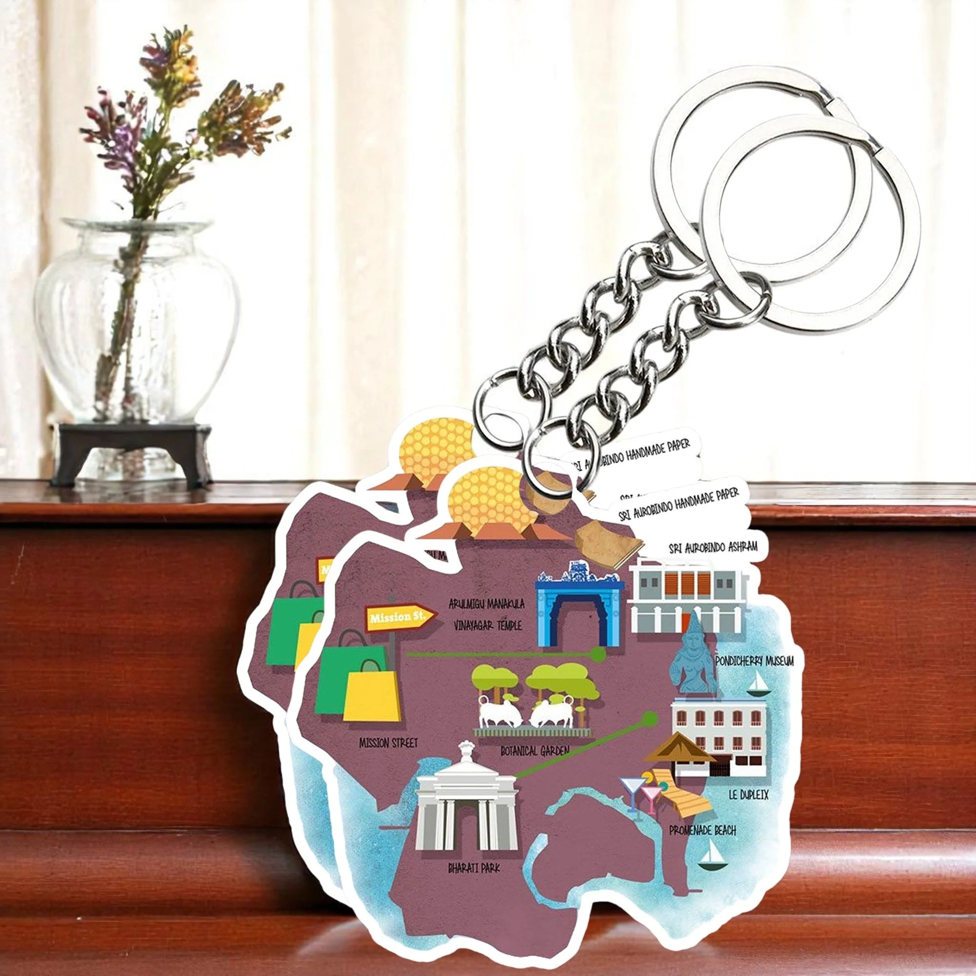Pondicherry Key chain ( Set of 2 )