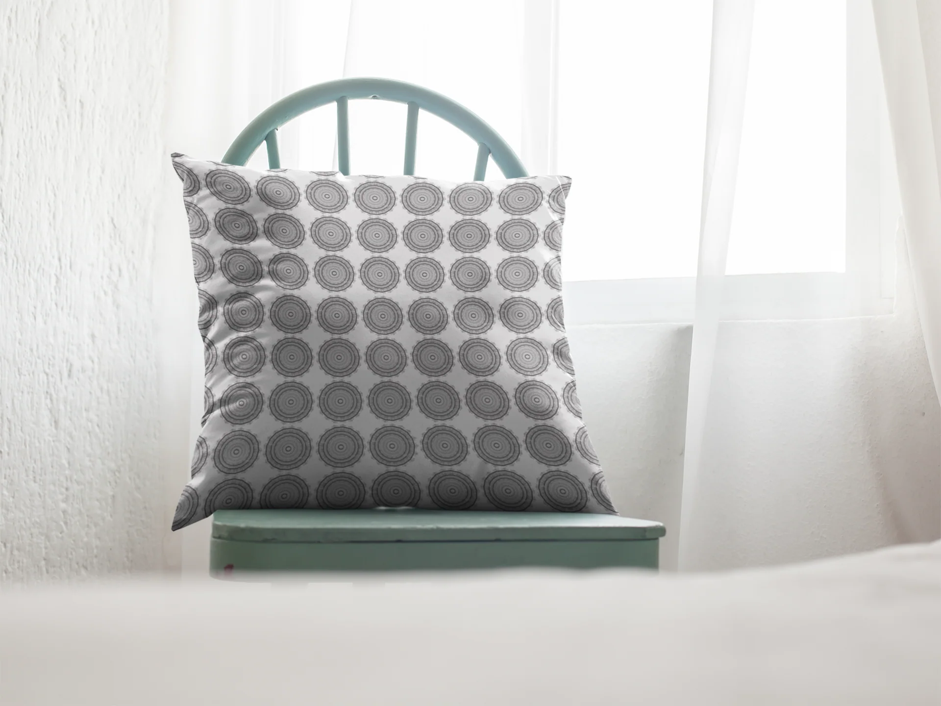 Printed Ethnic Cushion Cover with Filler Included ( 12 inch x 12 inch ) - Image 2