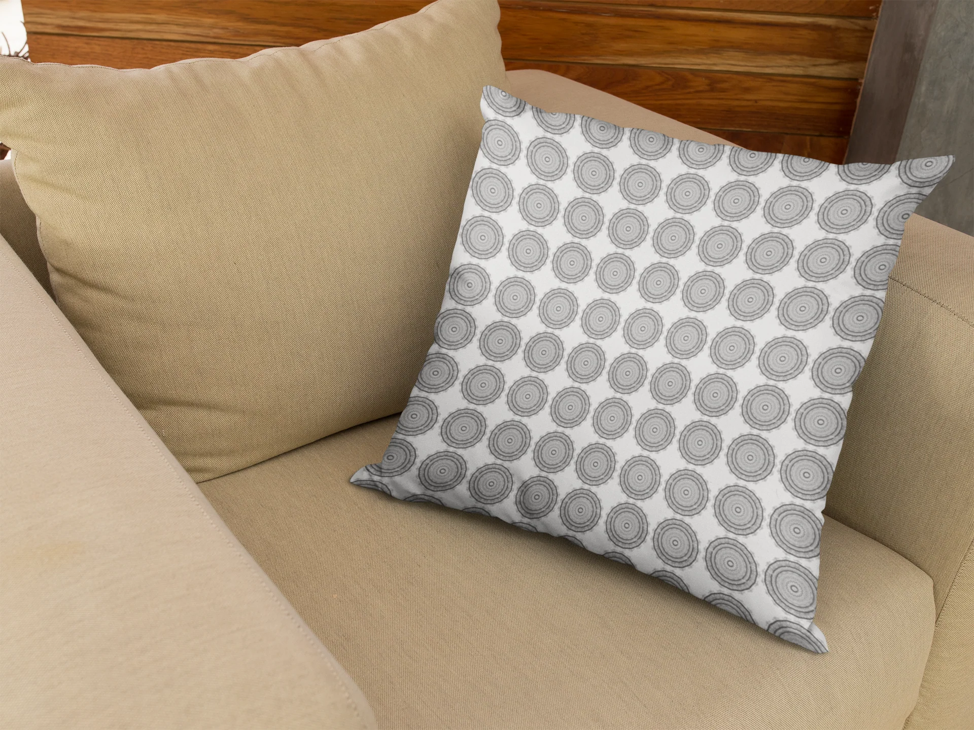 Printed Ethnic Cushion Cover with Filler Included ( 12 inch x 12 inch ) - Image 3