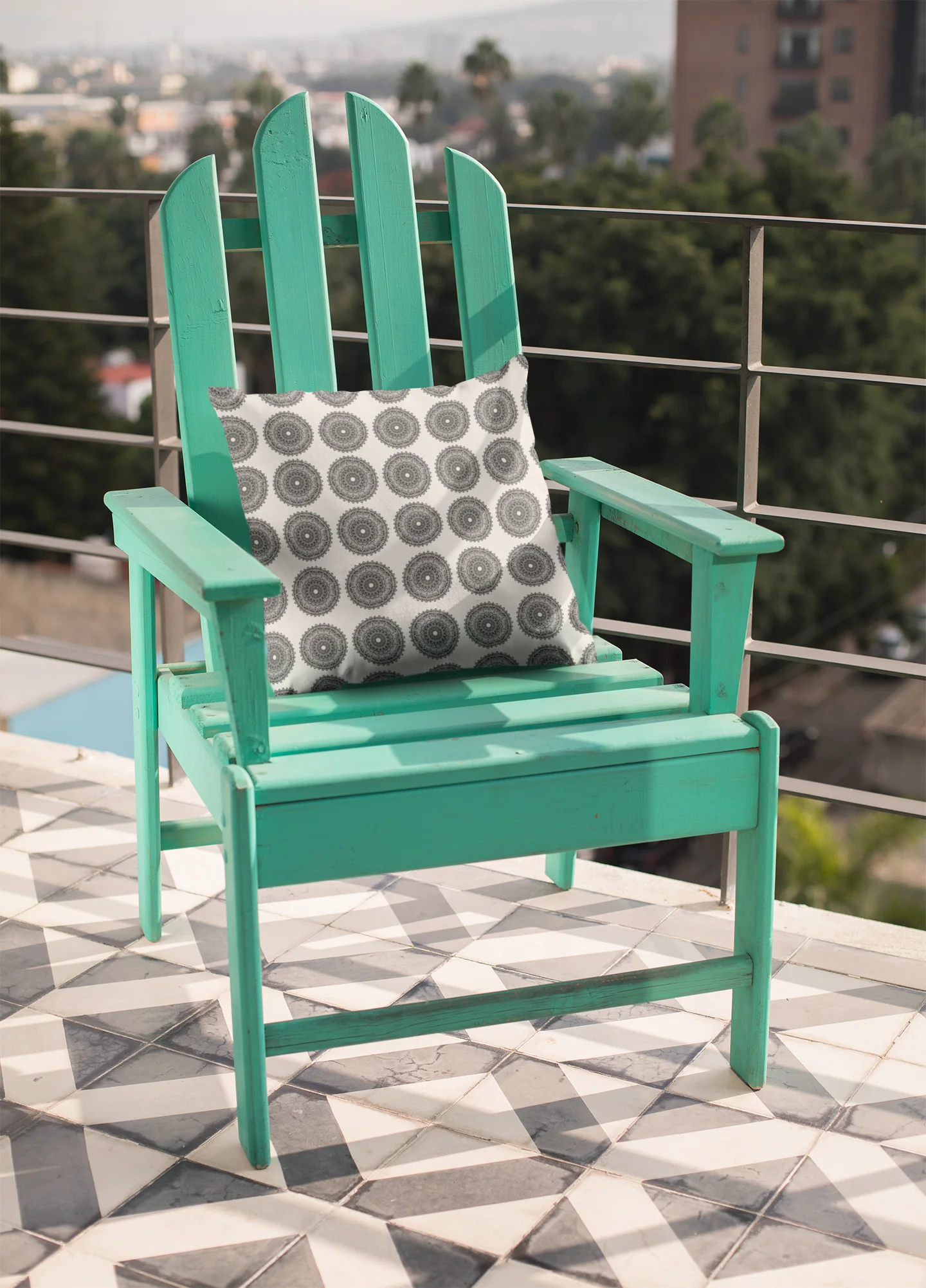 Printed Ethnic Cushion Cover with Filler Included ( 12 inch x 12 inch ) - Image 3