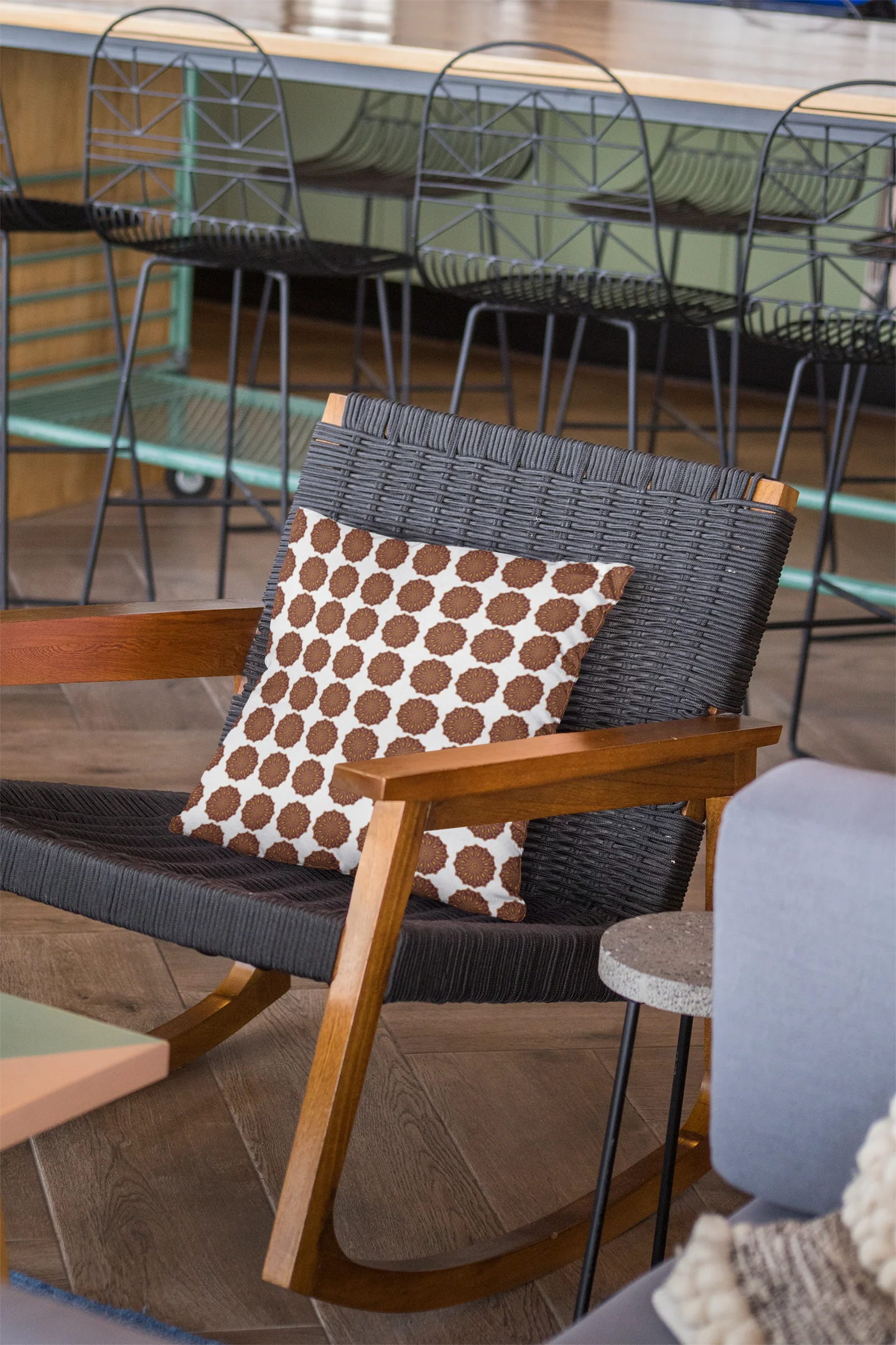 Printed Ethnic Cushion Cover with Filler Included ( 12 inch x 12 inch ) - Image 2